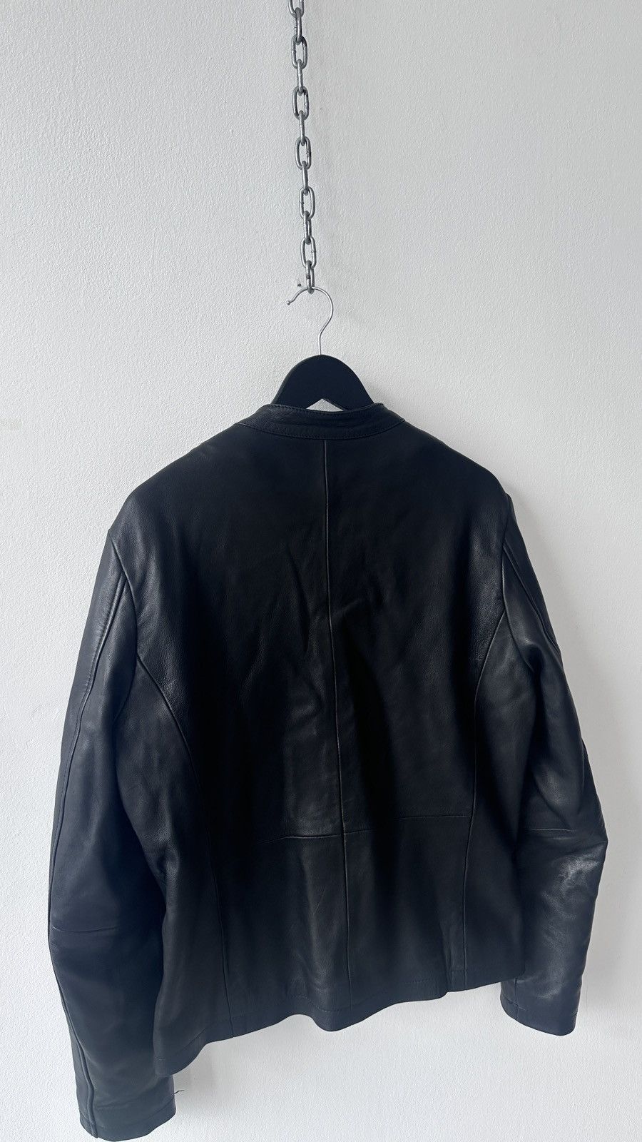 IKKS IKKS Lambskin Leather Jacket Cafe Racer Moto Biker Bomber L Size US L / EU 52-54 / 3 - 15 Thumbnail