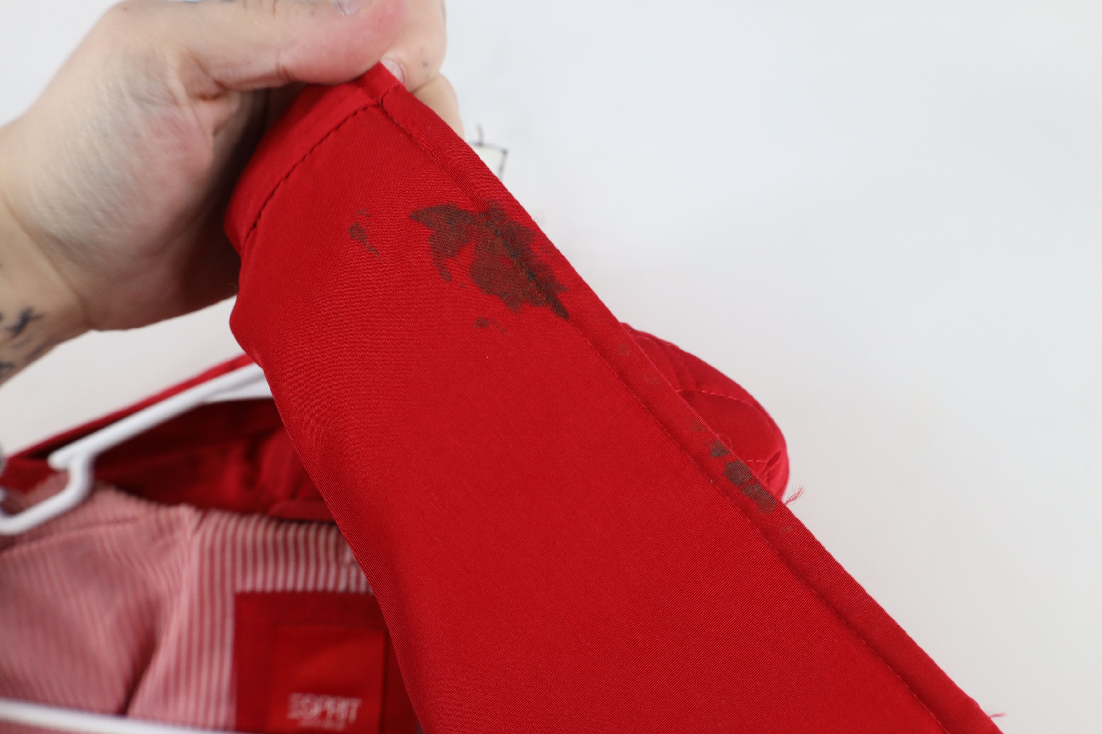 Esprit × Vintage Vintage 90s Y2K Esprit Quilted Hooded Jacket Coat Red Size L / US 10 / IT 46 - 11 Thumbnail