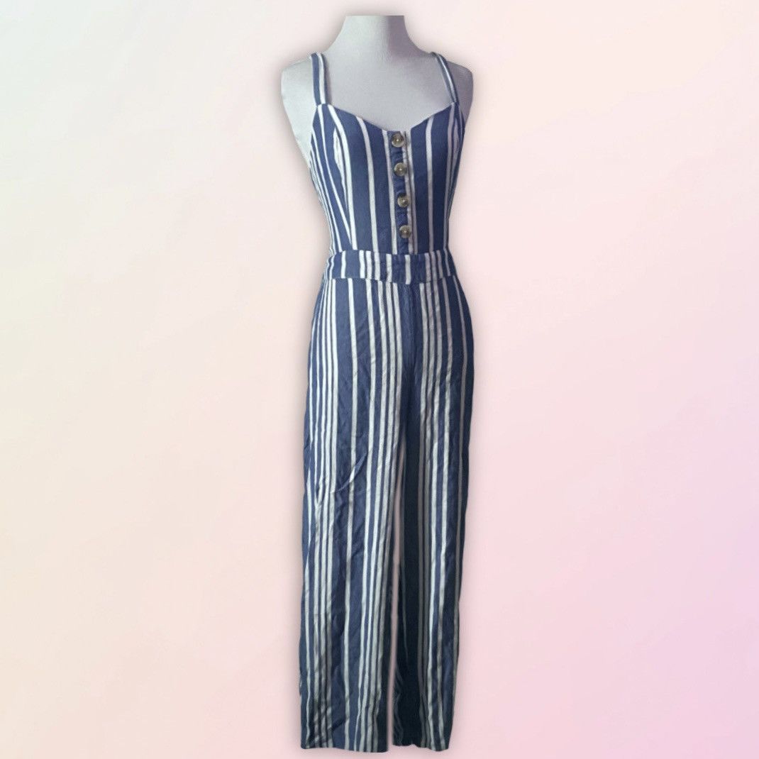 Express Express, Striped, Sleeveless, Backless, Wide Leg Jumper Size 28" / US 6 / IT 42 - 12 Thumbnail