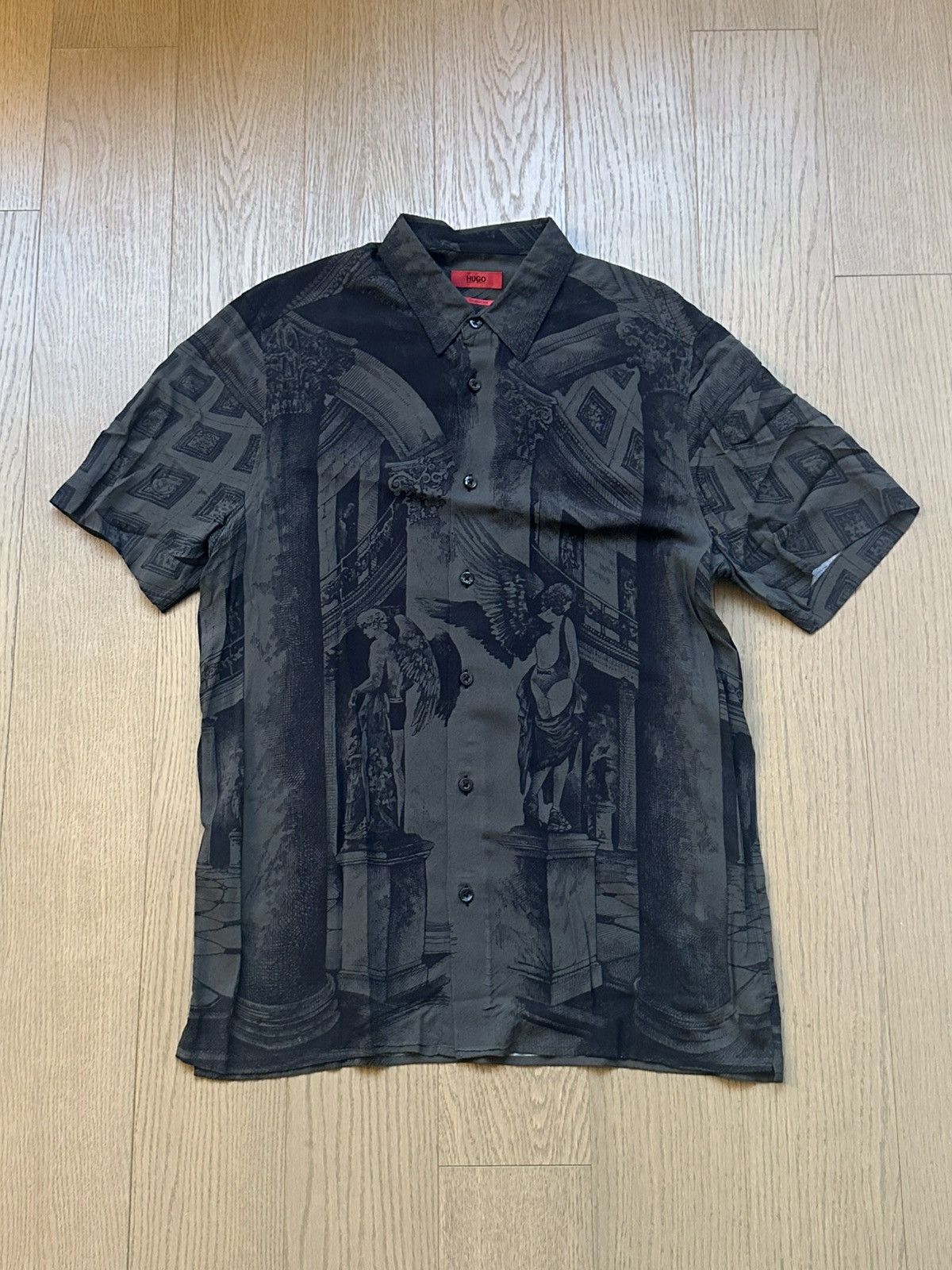 Hugo Boss Hugo Gargoyle Print Button-Up Shirt Size US M / EU 48-50 / 2 - 1 Thumbnail