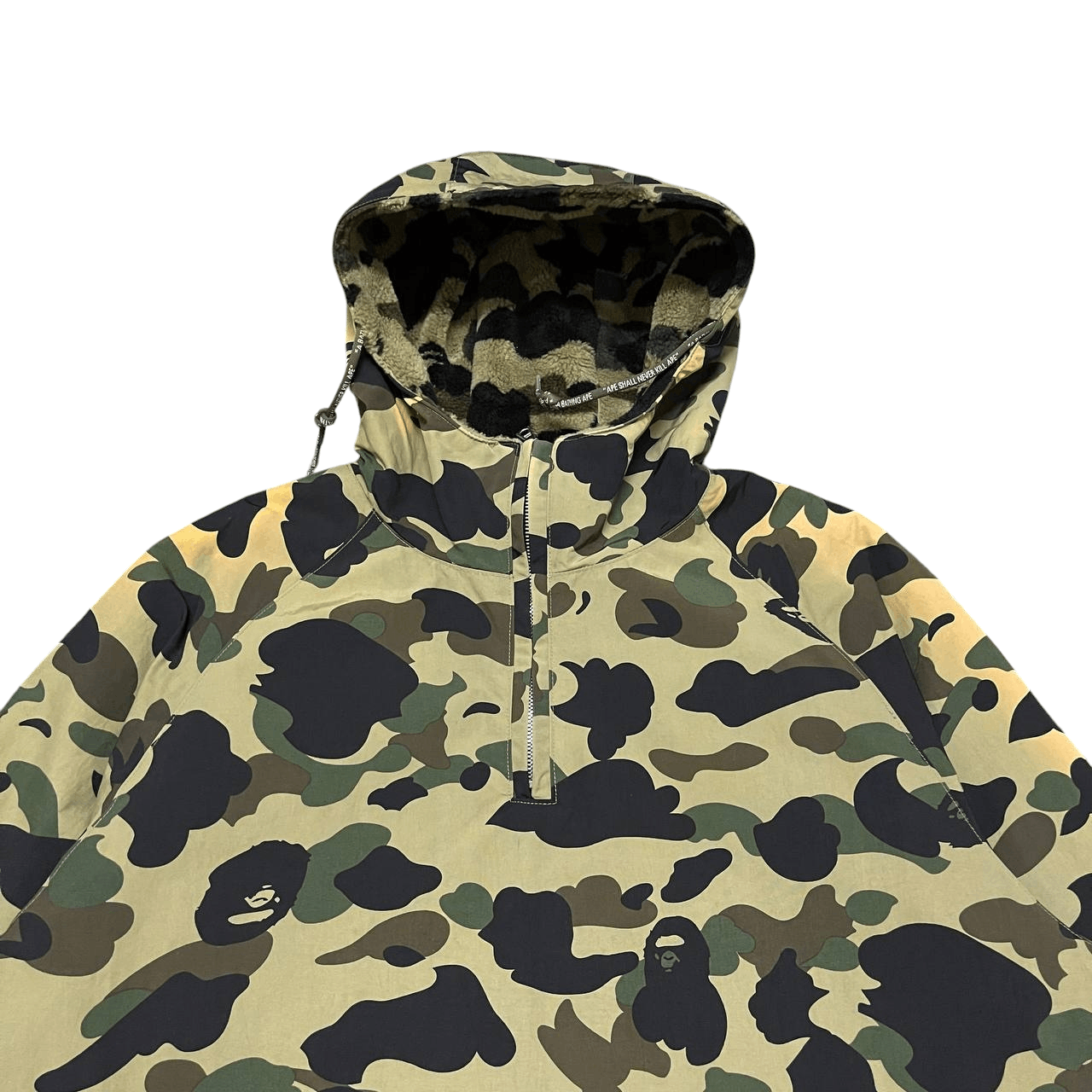 Bape Bape 1st Green Camo Half Zip Pullover Jacket Size US M / EU 48-50 / 2 - 2 Thumbnail