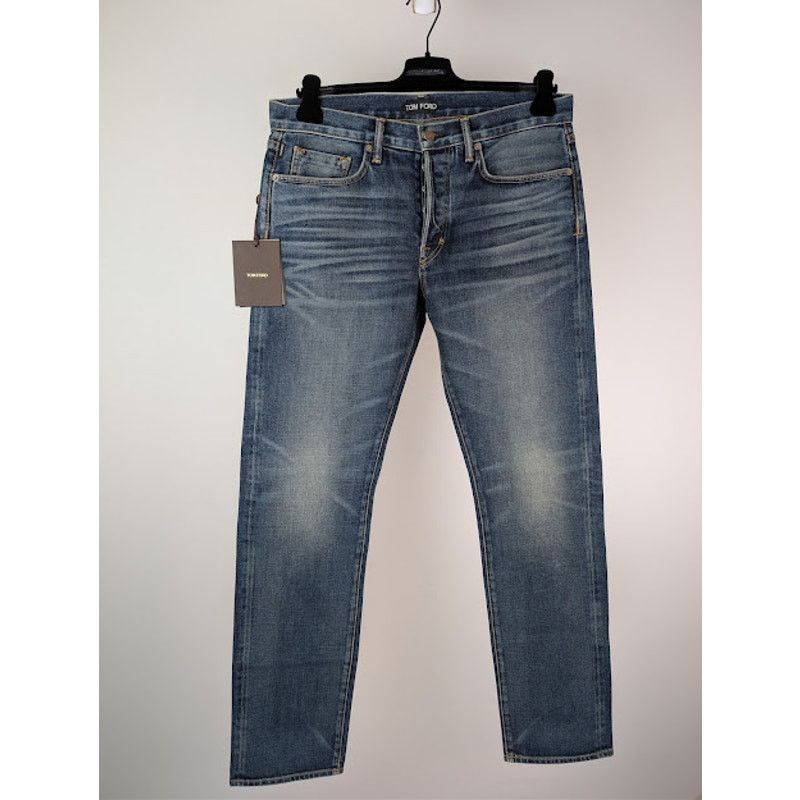 Tom Ford o1rshd1 Straight-Fit Denim Jeans in Navy Size US 34 / EU 50 - 2 Thumbnail