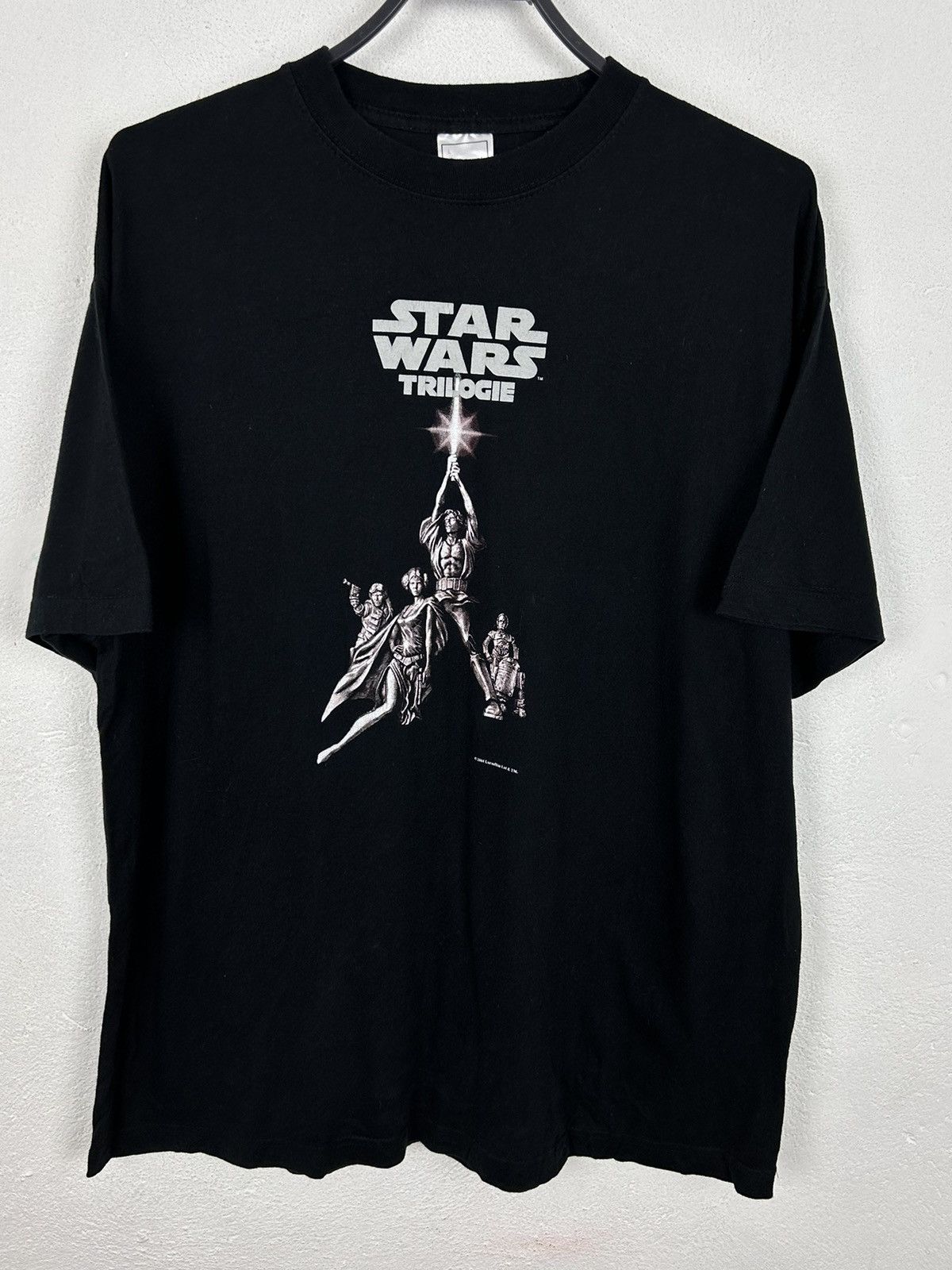 Star Wars 00s Vintage Star Wars Trilogie 2004 Lucasfilm T-Shirt Black Size US L / EU 52-54 / 3 - 1 Thumbnail