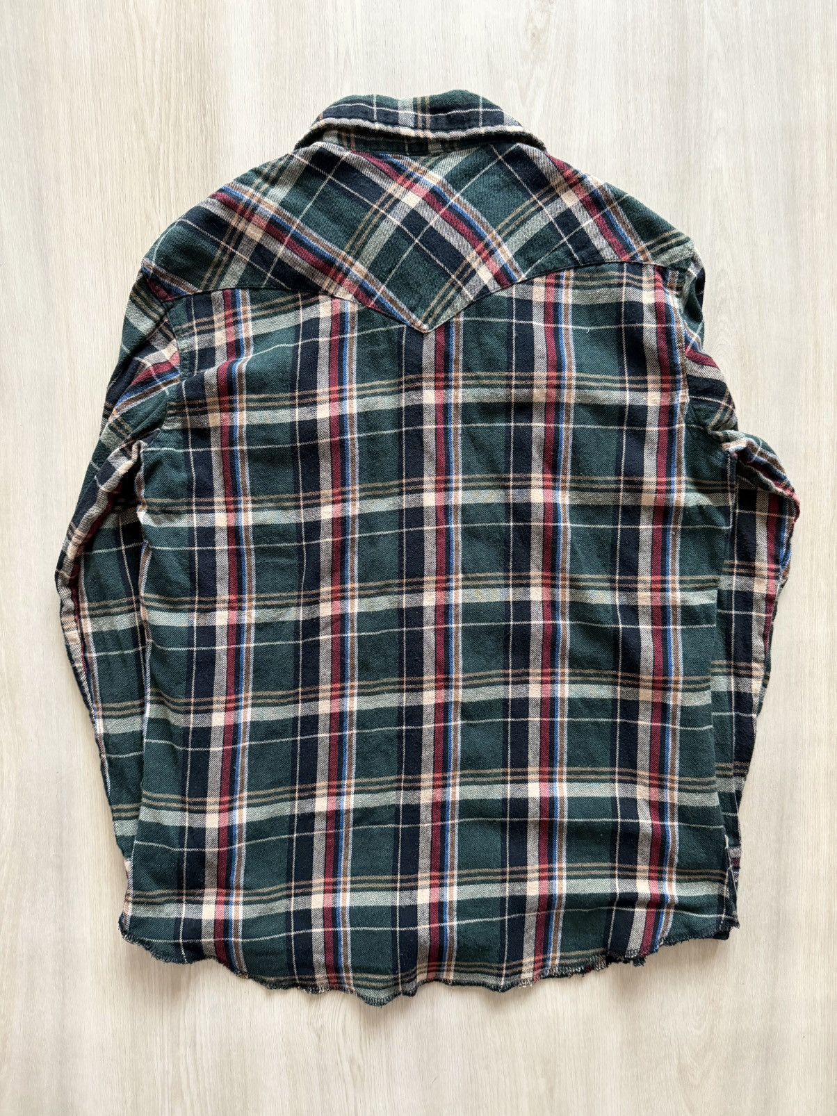 Wrangler Vintage Wrangler Plaid Long Pearl Snap Flannel Sz S Fits XS Size US XS / EU 42 / 0 - 8 Thumbnail