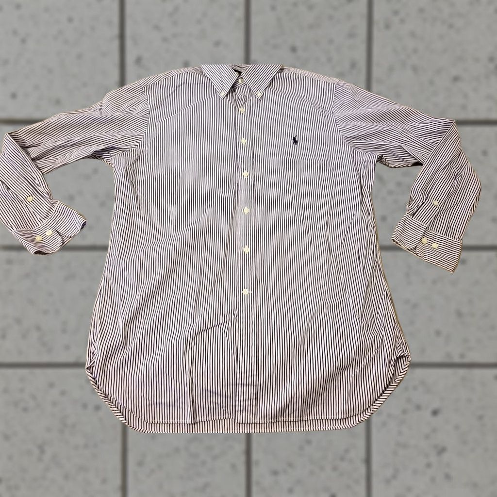 Polo Ralph Lauren VINTAGE Polo Ralph Lauren Shirt Mens Button-Up 16.5 32/33 Slim Purple Cotton Long Sleeve Womens? Size 46R - 1 Thumbnail
