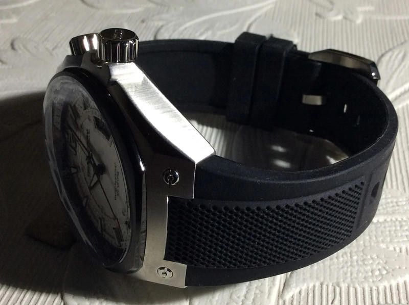 Designer Jorg Gray Men's silver dial black leather strap watch Size ONE SIZE - 8 Thumbnail