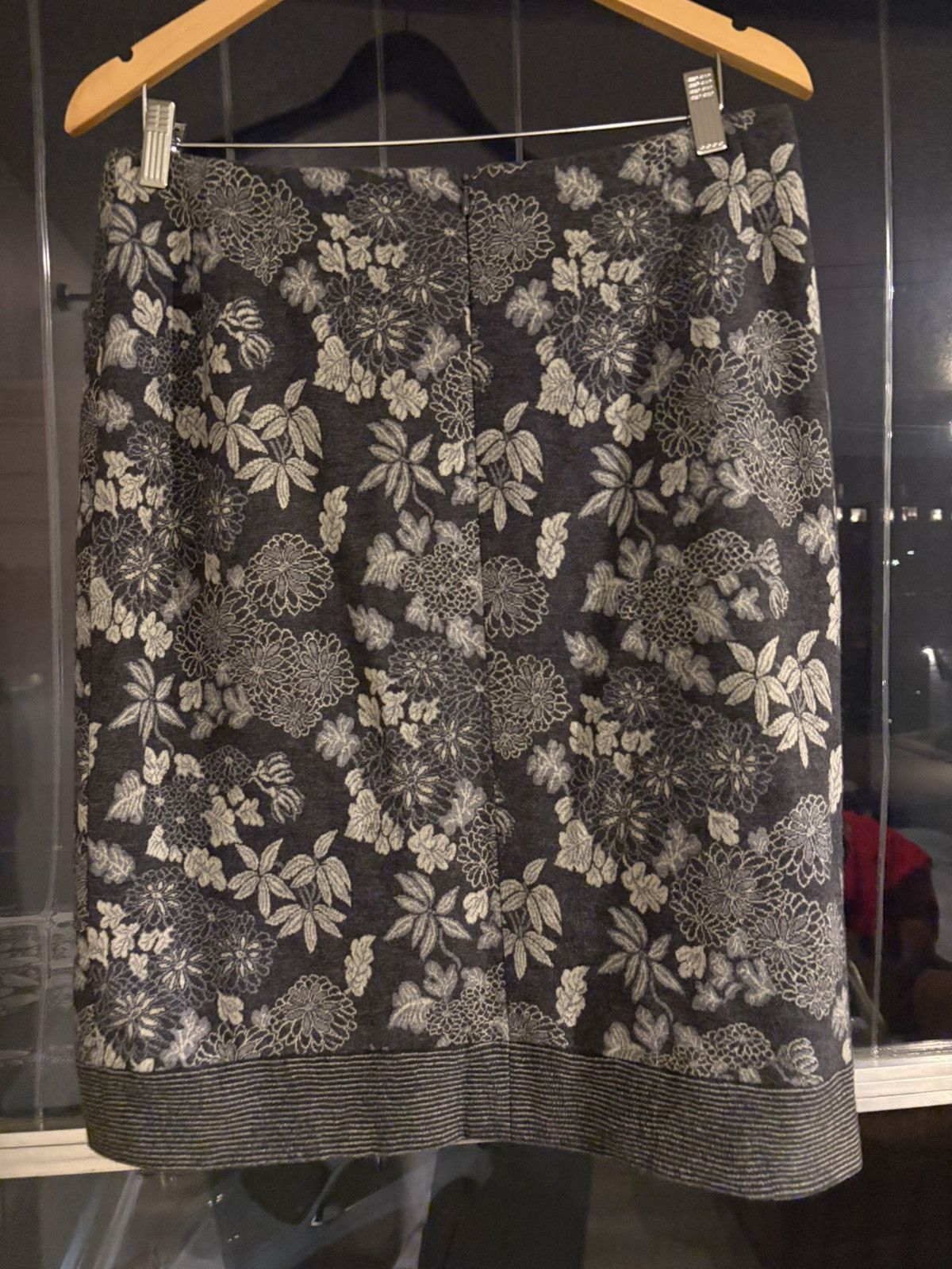 Bill Blass Bill Blass Floral Jacquard Skirt Size 34" / US 12 / IT 48 - 5 Thumbnail