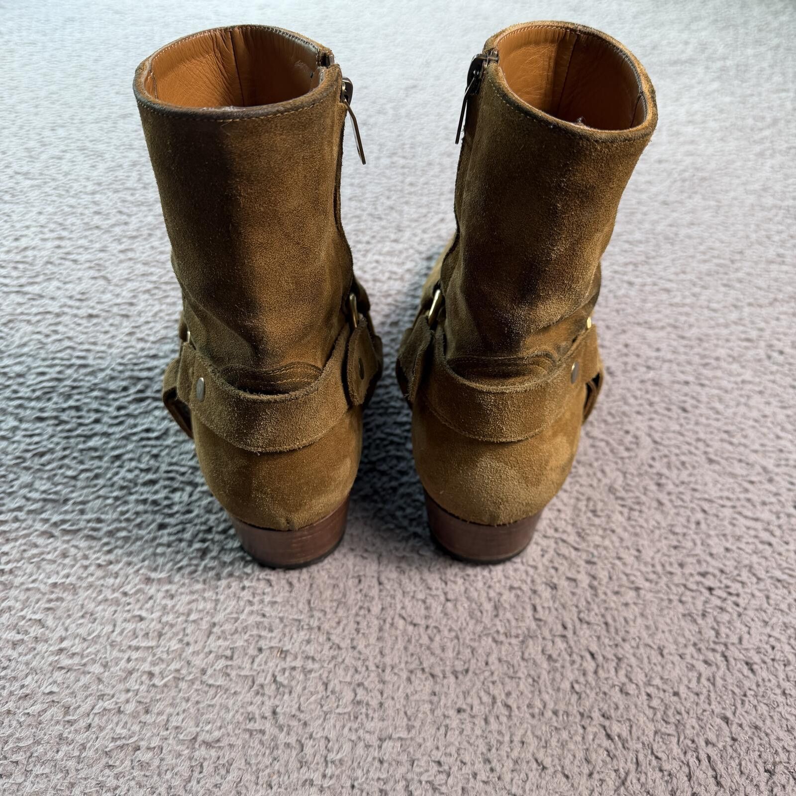 Saint Laurent Paris Saint Laurent Paris Wyatt Harness Suede Boots Tan Mens US 8 Size US 8 / EU 41 - 11 Thumbnail