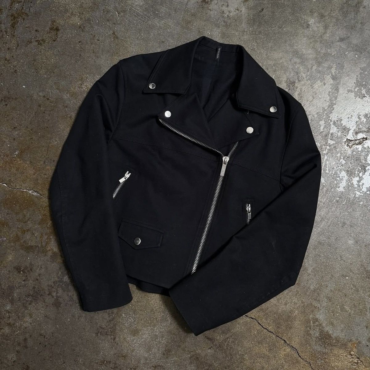 Helmut Lang HELMUT LANG BLACK MOTORCYCLE JACKET - S Size S / US 4 / IT 40 - 2 Thumbnail