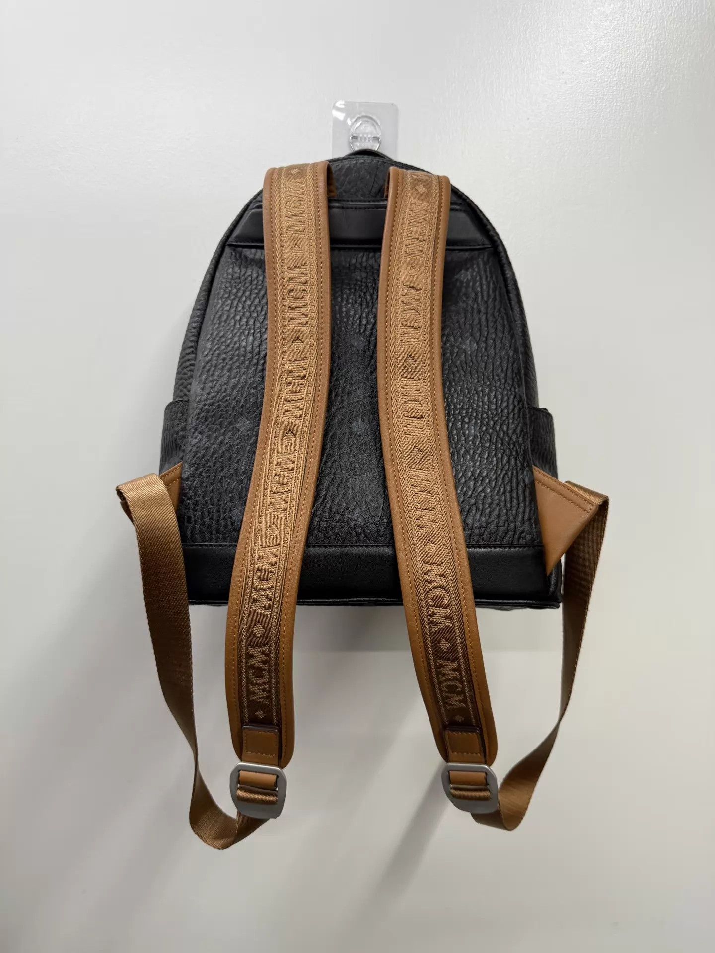 MCM MCM Rivet Black All Over Print Small Backpack Like New Size ONE SIZE - 2 Thumbnail