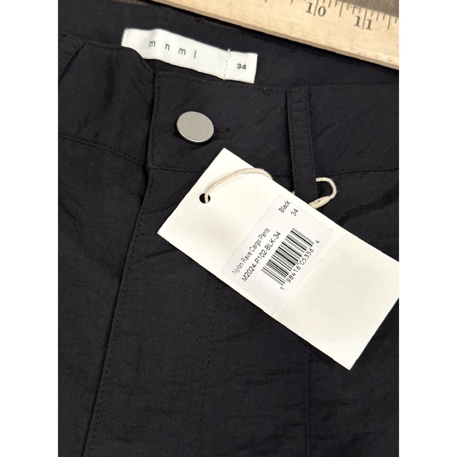 MNML MNML Black Men’s Nylon Rave Cargo Pants Size Cargo Flare Windbreaker Size US 34 / EU 50 - 5 Thumbnail