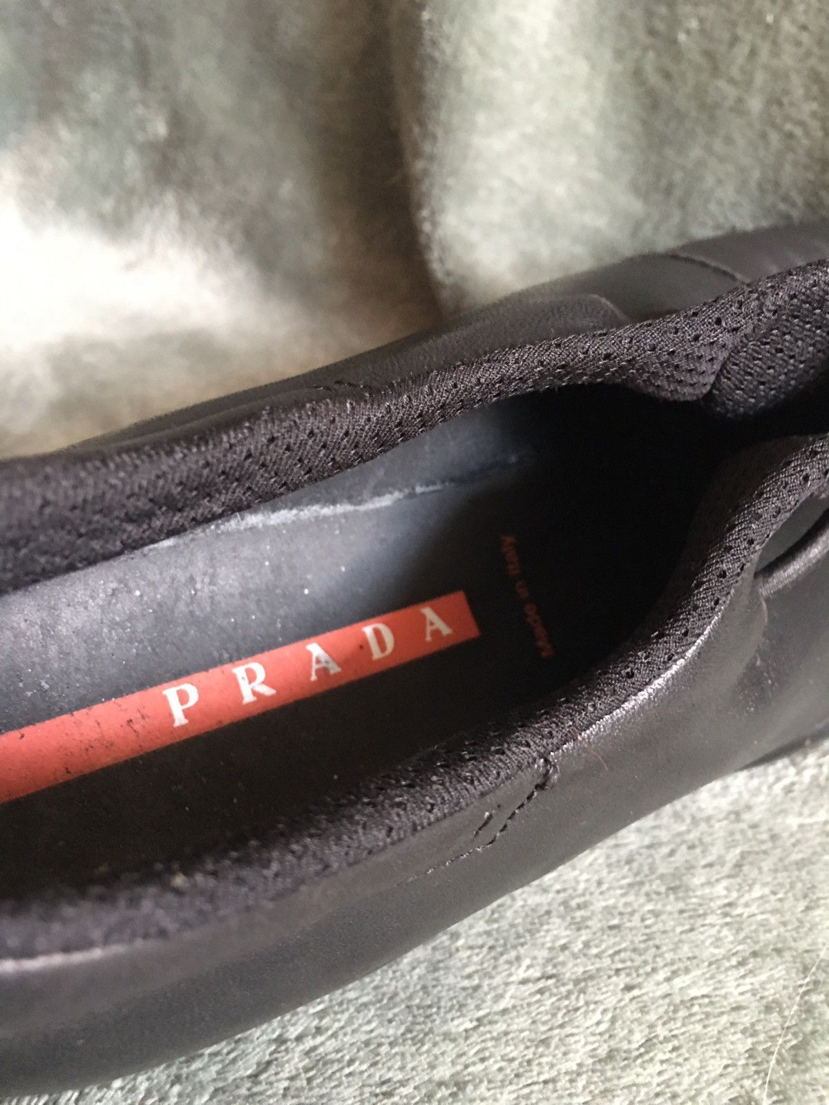 Prada Prada Toblach Black Leather Low Top Sneakers Size 38.5 Size US 8.5 / IT 38.5 - 15 Thumbnail