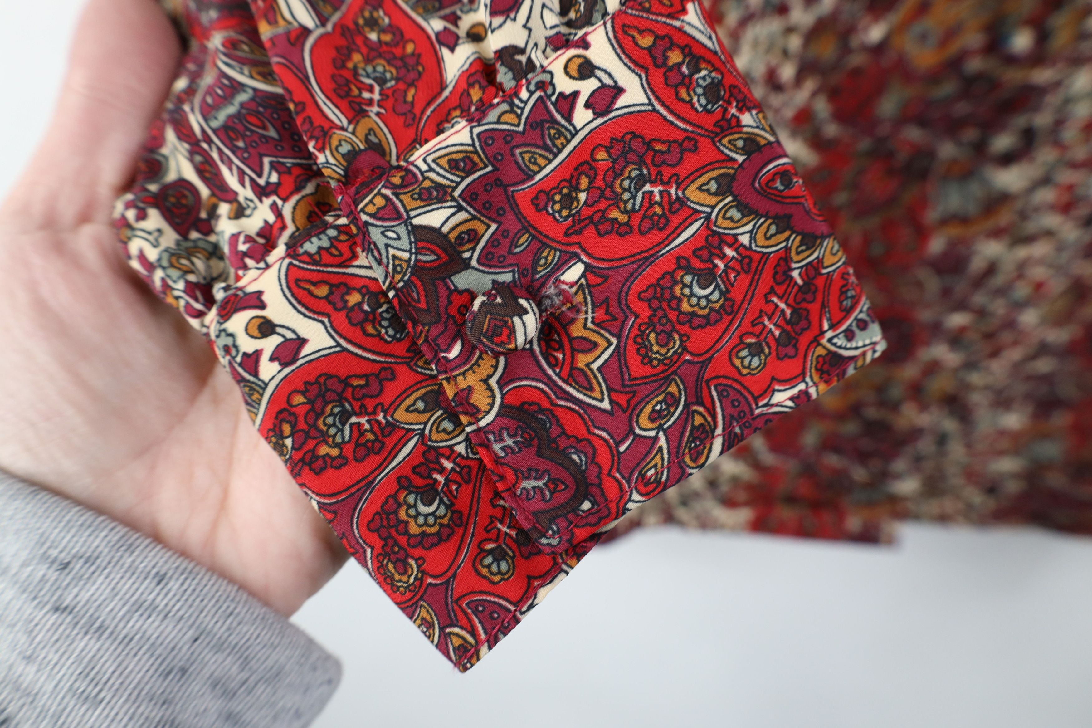 Vintage Vintage 90s Streetwear Paisley Flower Shawl Button Shirt Size XL / US 12-14 / IT 48-50 - 5 Thumbnail