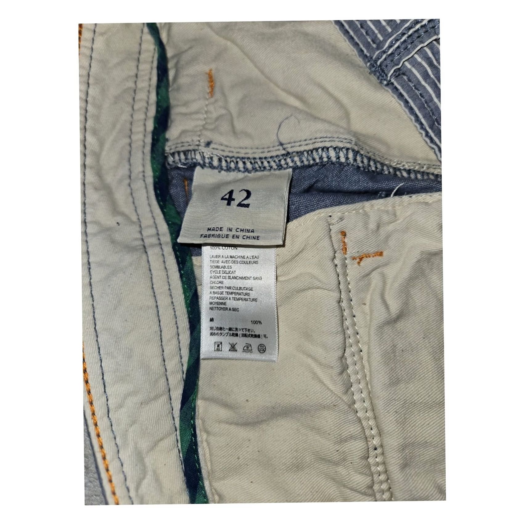 Tommy Bahama Tommy Bahama Shorts Mens 42 Blue Chino Men Striped Slash Pockets Casual Vacation Size US 42 / EU 58 - 2 Thumbnail