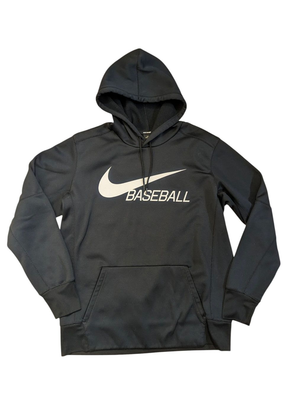 Nike Nike Baseball Hoodie Sweatshirt Large - black w white logo Size US L / EU 52-54 / 3 - 2 Thumbnail