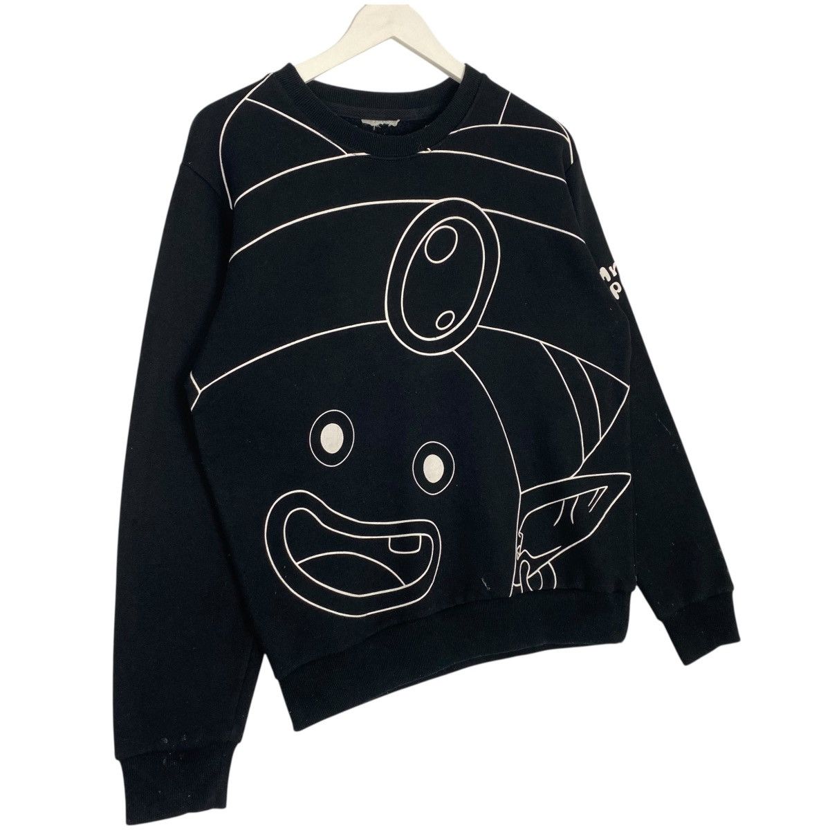 Vintage Vintage Mr Popo Sweatshirt Crewneck All Print Black Size M Size M / US 6-8 / IT 42-44 - 3 Thumbnail