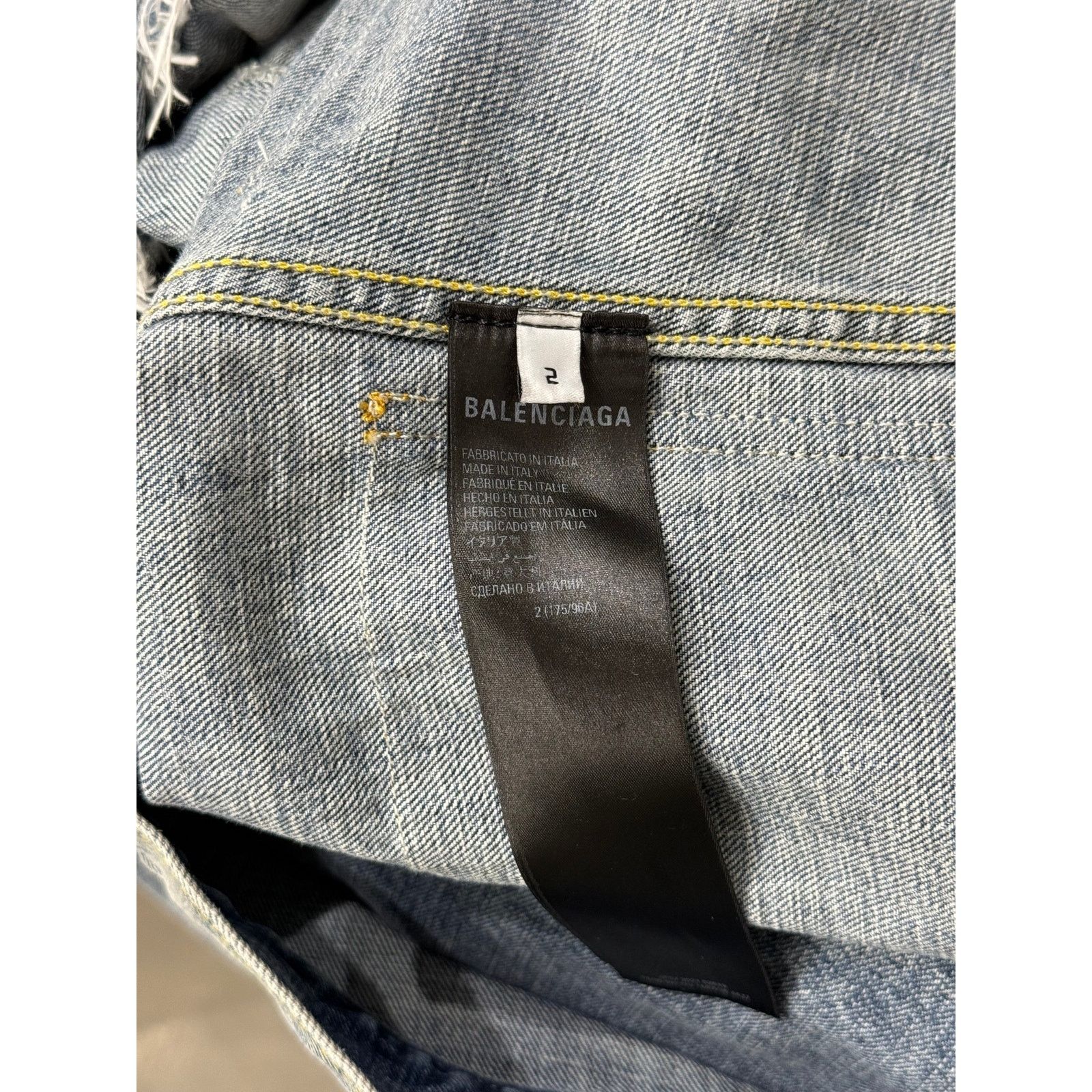 Balenciaga 2021 Balenciaga oversized deconstructed denim jacket Size US M / EU 48-50 / 2 - 10 Thumbnail