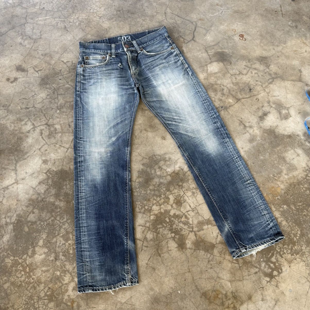 Edwin W33x31.5 Vintage Edwin 503 Faded Mud Wash Denim Jean Size US 33 - 4 Thumbnail