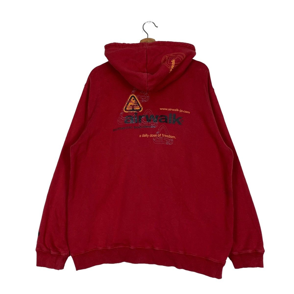 Airwalk AIRWALK Big Logo Red Zipper Hoodies Sweatshirts #0705-C32 Size US L / EU 52-54 / 3 - 7 Thumbnail