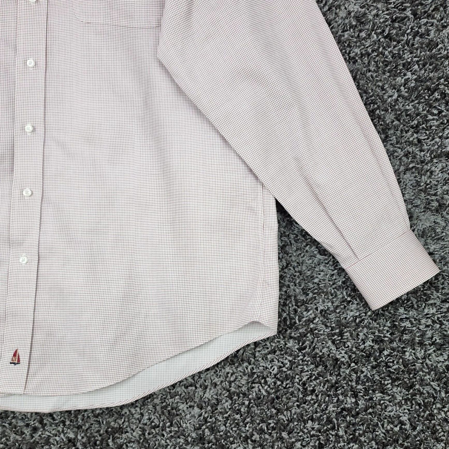 Nordstrom Nordstrom Mens White Red Patterned Long Sleeve Button Down Dress Shirt Size 17 Size US XL / EU 56 / 4 - 2 Thumbnail
