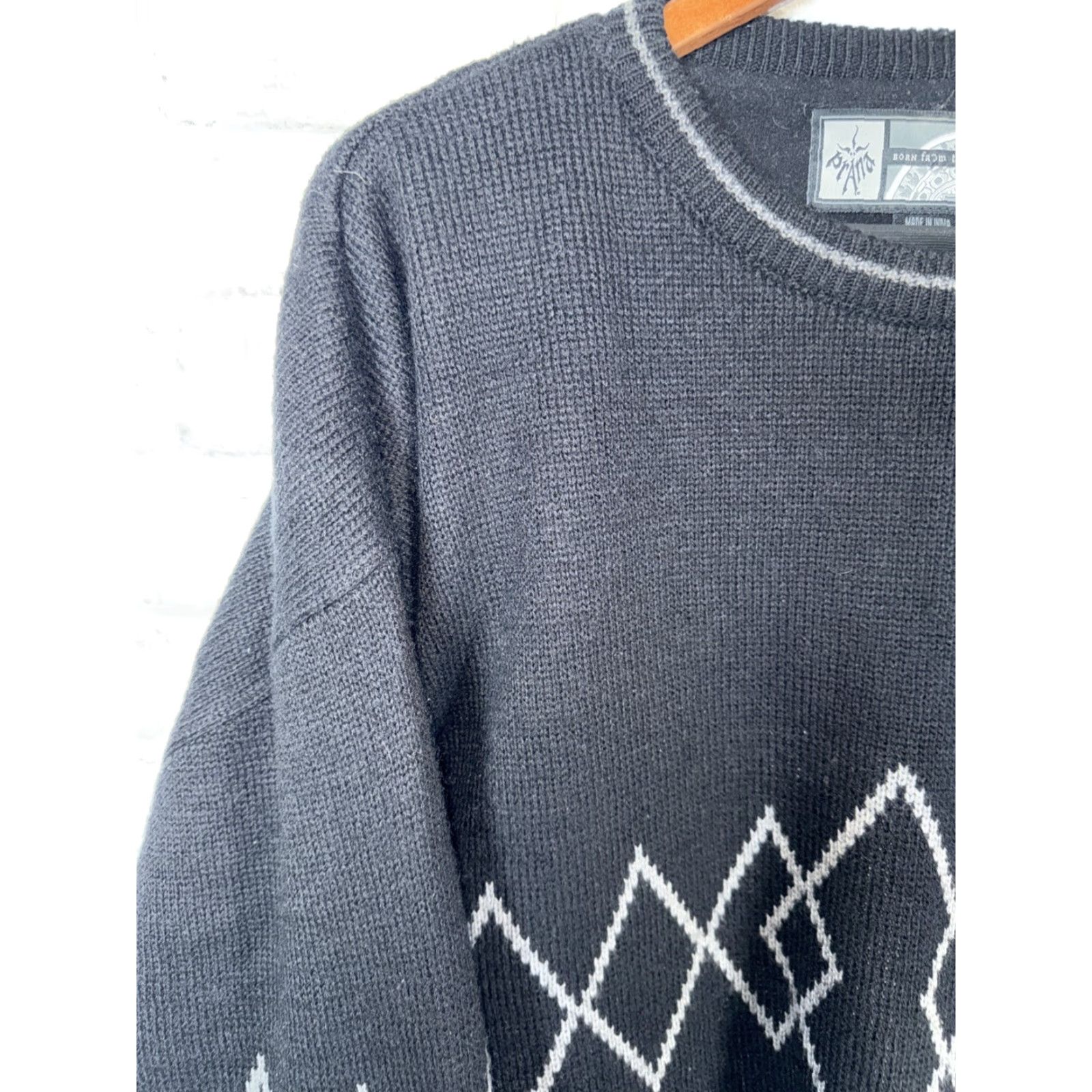 Prana VINTAGE prAna Wool Blend Pullover Ski Sweater Mens XL Black Size US XL / EU 56 / 4 - 6 Thumbnail