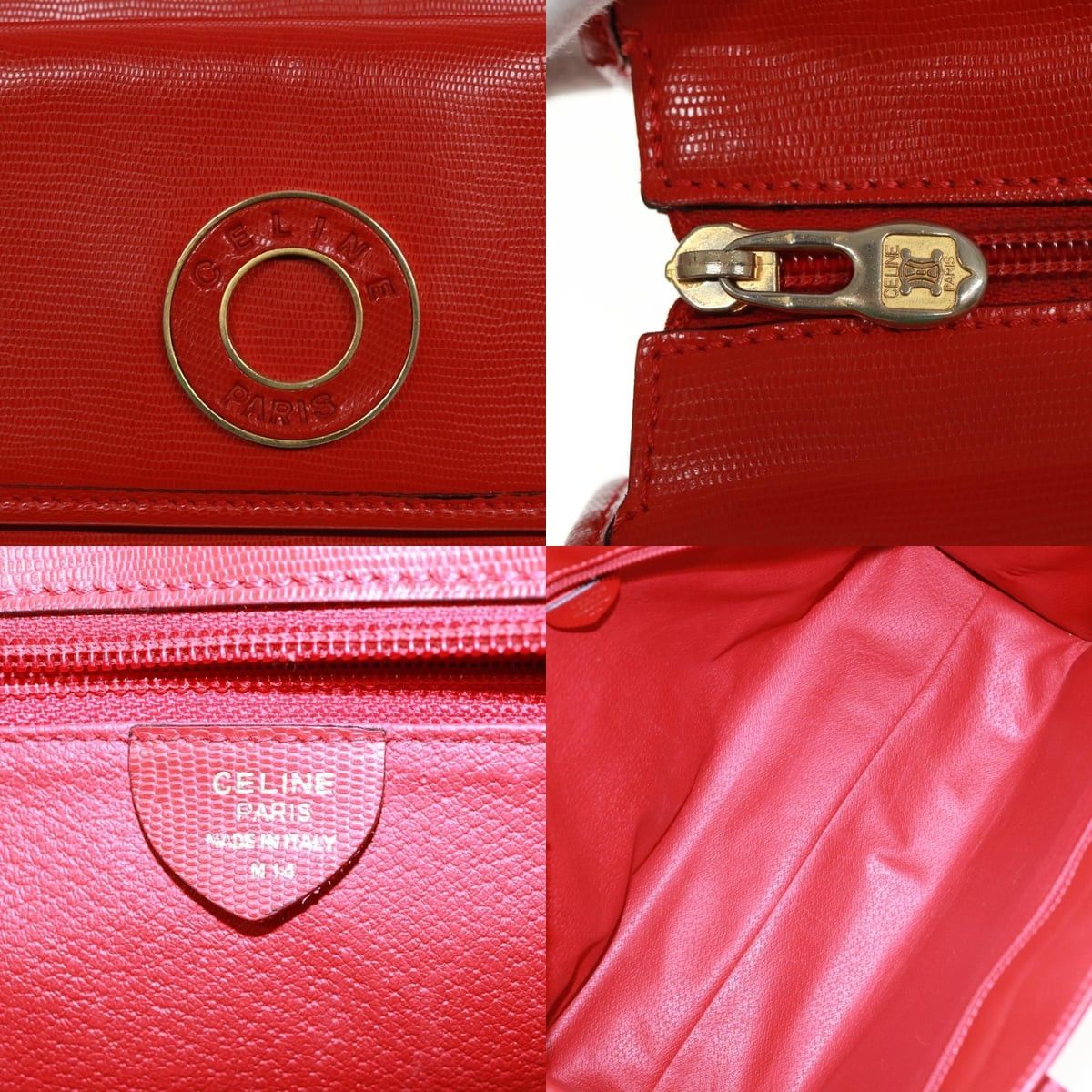 Celine CELINE Shoulder Bag Leather Red Size ONE SIZE - 11 Thumbnail