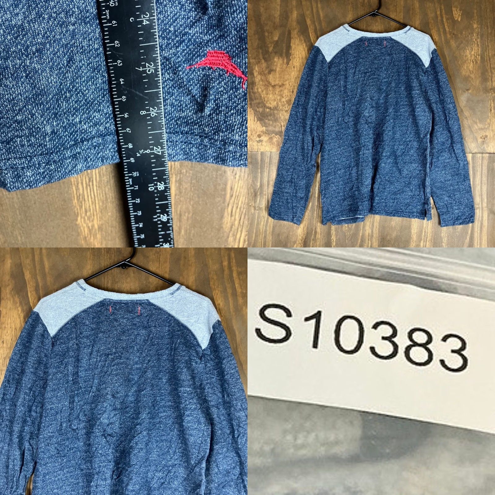 Tommy Bahama Tommy Bahama Mens Sweater Blue Crew Neck Pullover Long Sleeve Cotton Blend Large Size US L / EU 52-54 / 3 - 8 Thumbnail