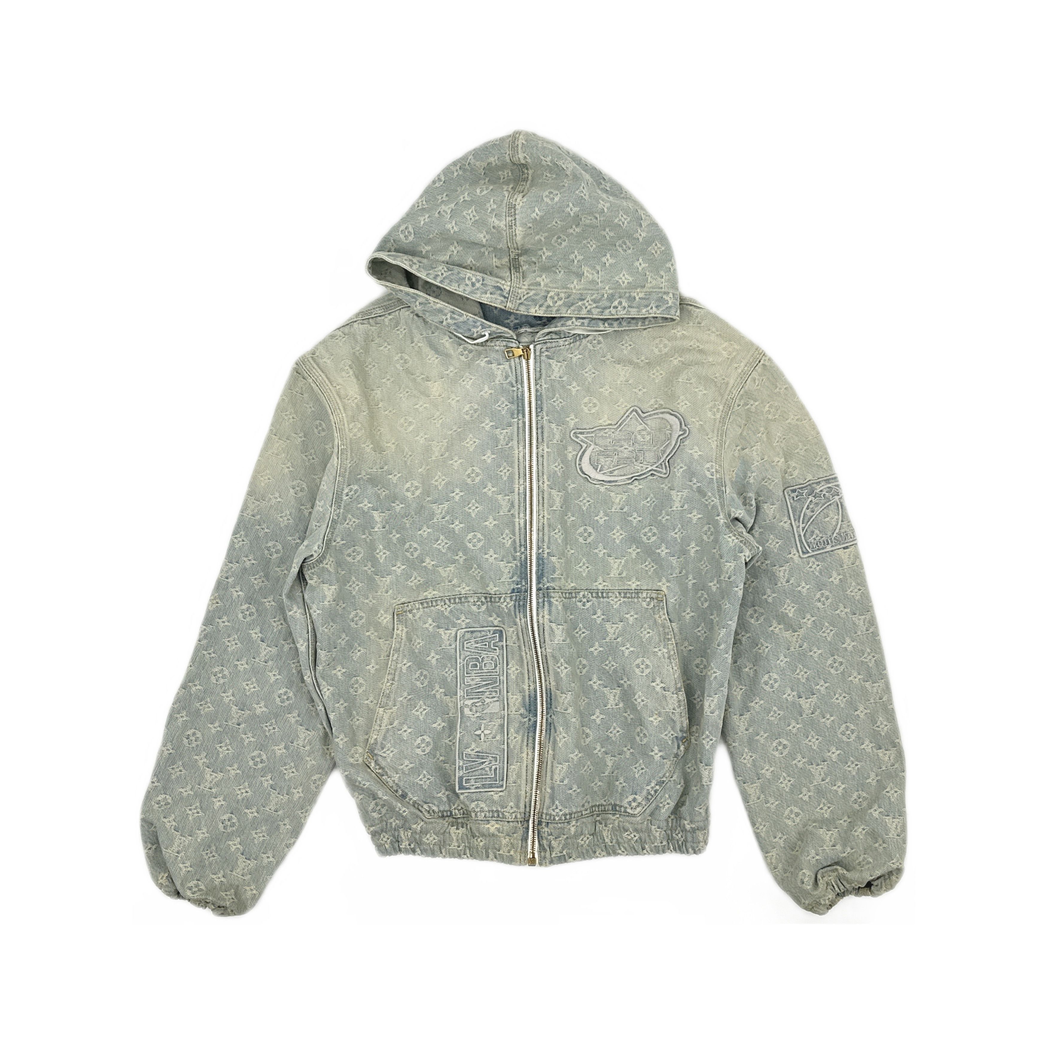 Louis Vuitton Louis Vuitton x NBA Monogram Denim Hoodie Jacket Size 48 Size US M / EU 48-50 / 2 - 1 Thumbnail