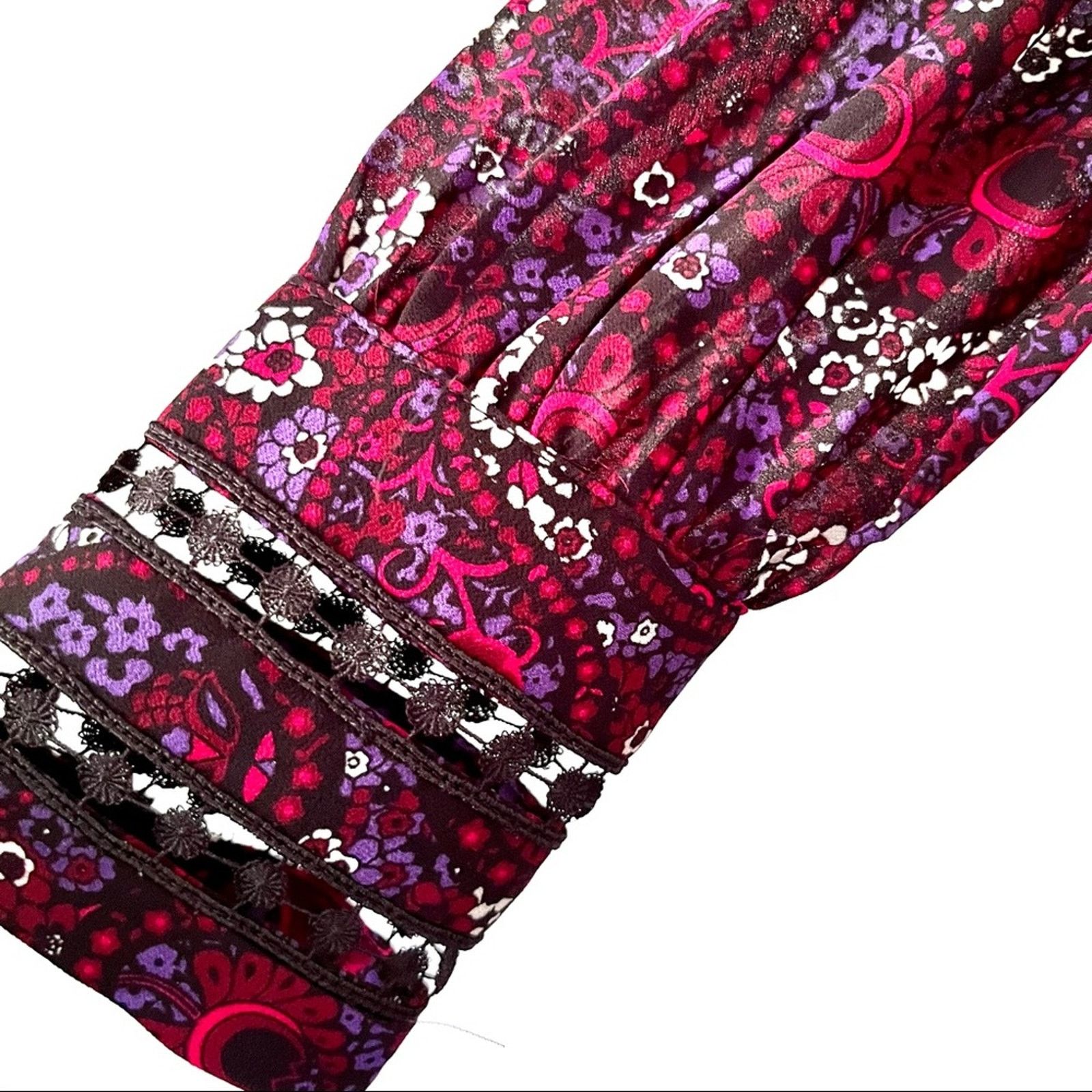 Michael Kors Michael Kors Burgundy Paisley Dress Size 2 Size XS / US 0-2 / IT 36-38 - 7 Thumbnail