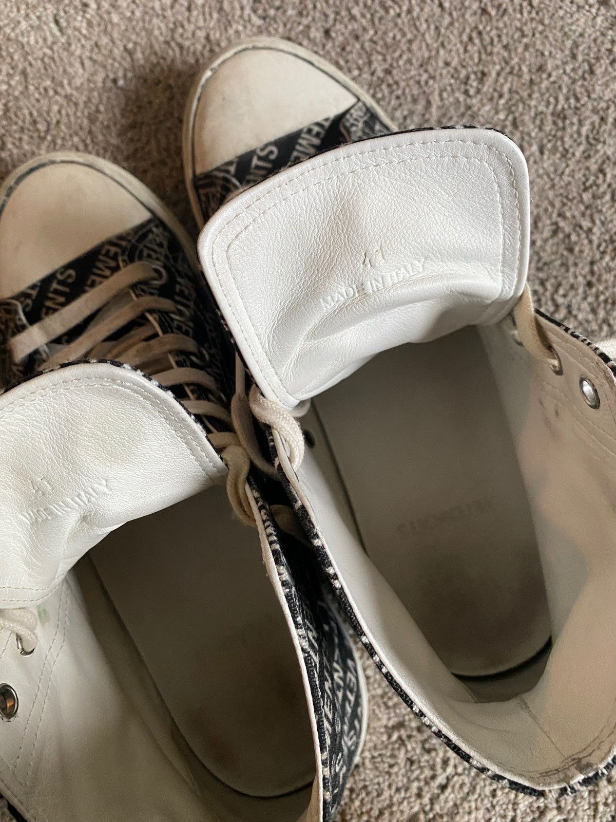 Vetements Vetements All Over Print Hi-top Sneaker Black Size US 8 / EU 41 - 3 Thumbnail