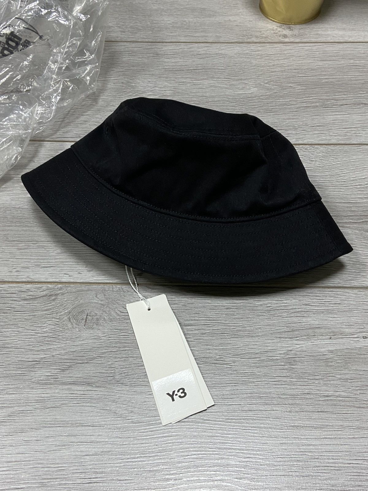 Yohji Yamamoto Y-3 big logo adidas Yohji bucket hat cap Size ONE SIZE - 5 Thumbnail