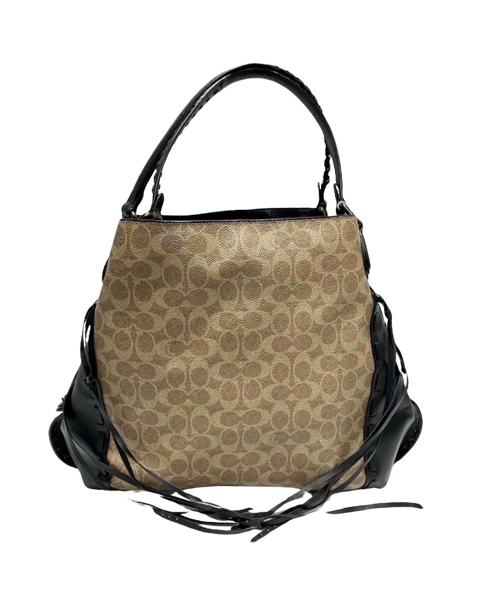 image of Coach Stylish Canvas Shoulder And Tote Bag in Brown, Women's