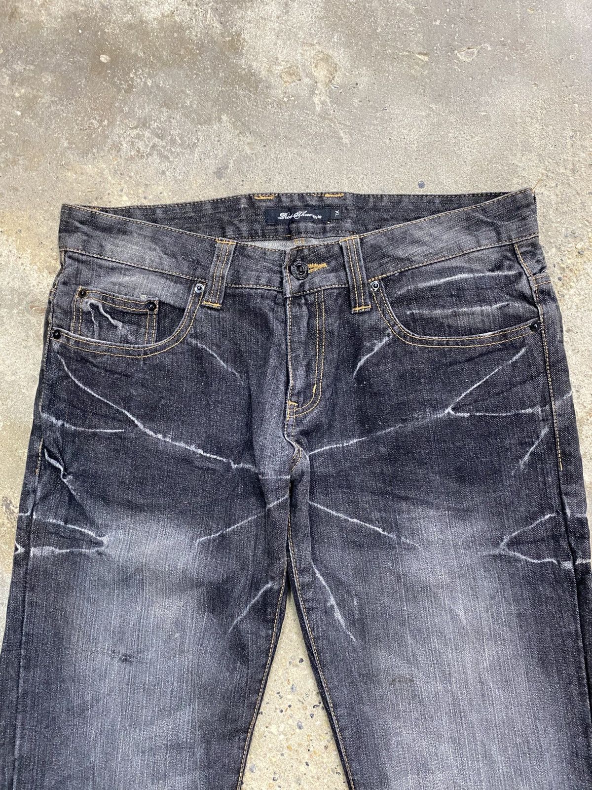 Japanese Brand Root three side laced jeans wash Size US 34 / EU 50 - 3 Thumbnail