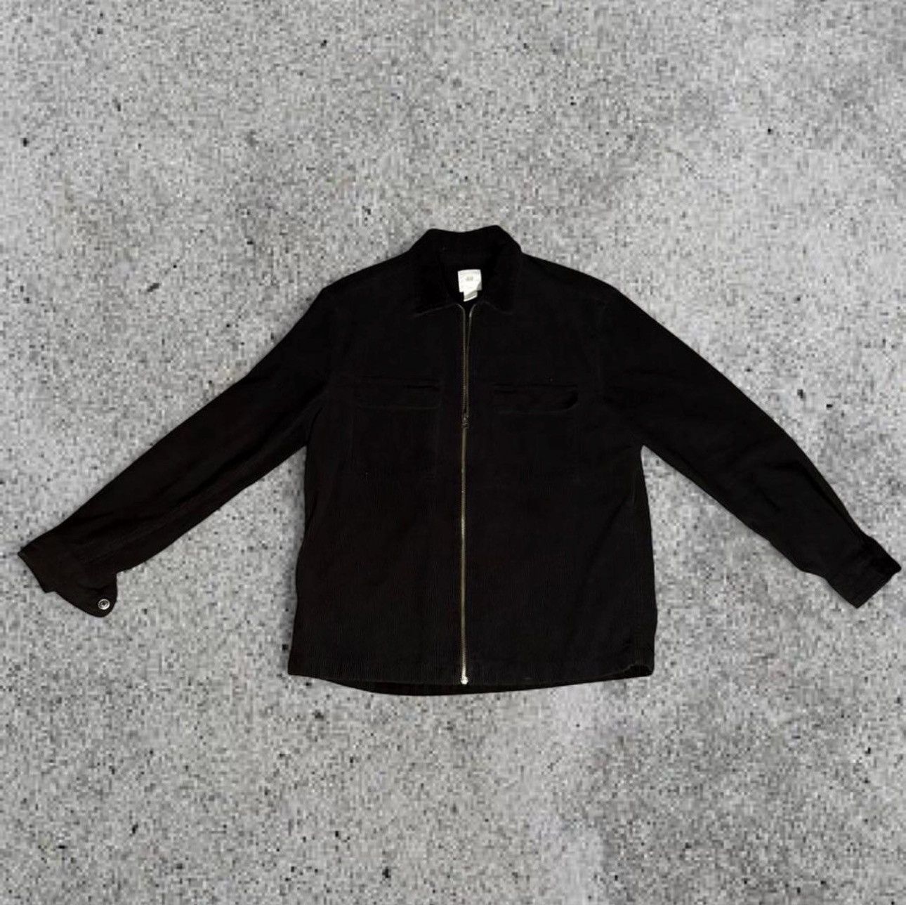 H&M Black Suede Jacket With Copper Zipper Size US M / EU 48-50 / 2 - 2 Thumbnail
