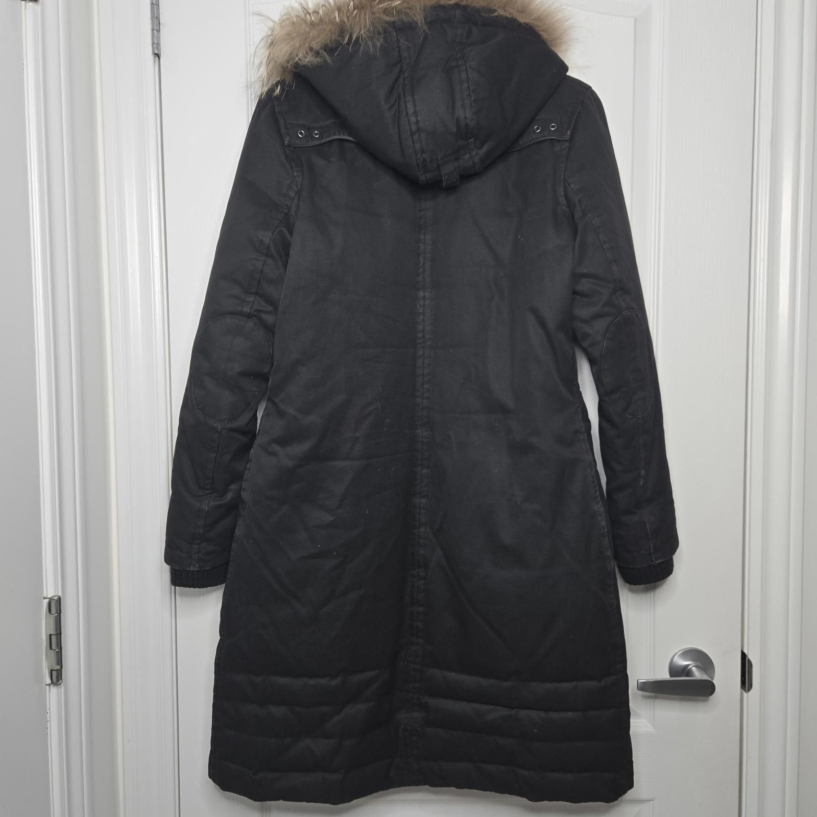 Soia & Kyo Soia & Kyo Black Down Long Coat Fur Trim Hood Winter Parka Size L / US 10 / IT 46 - 2 Thumbnail