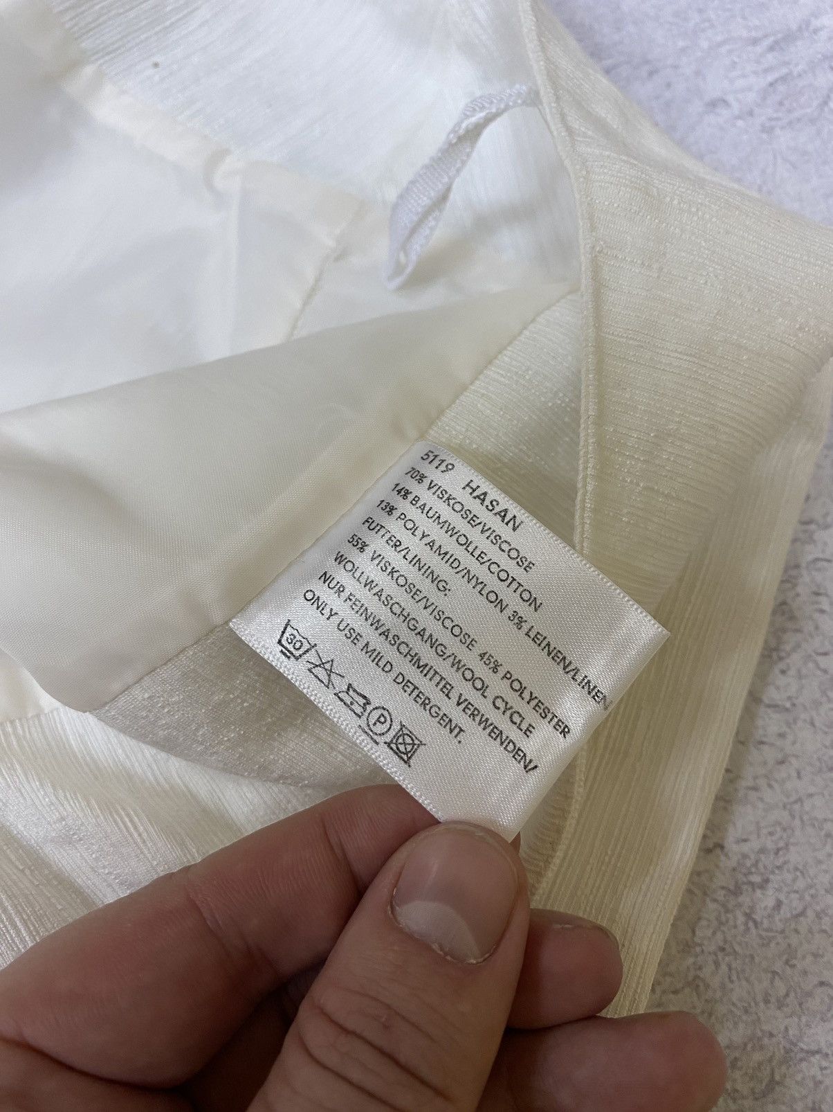Annette Gortz Annette Gortz Womens White Wide Leg Trousers Pants Size 44 Size 30" / US 8 / IT 44 - 8 Thumbnail