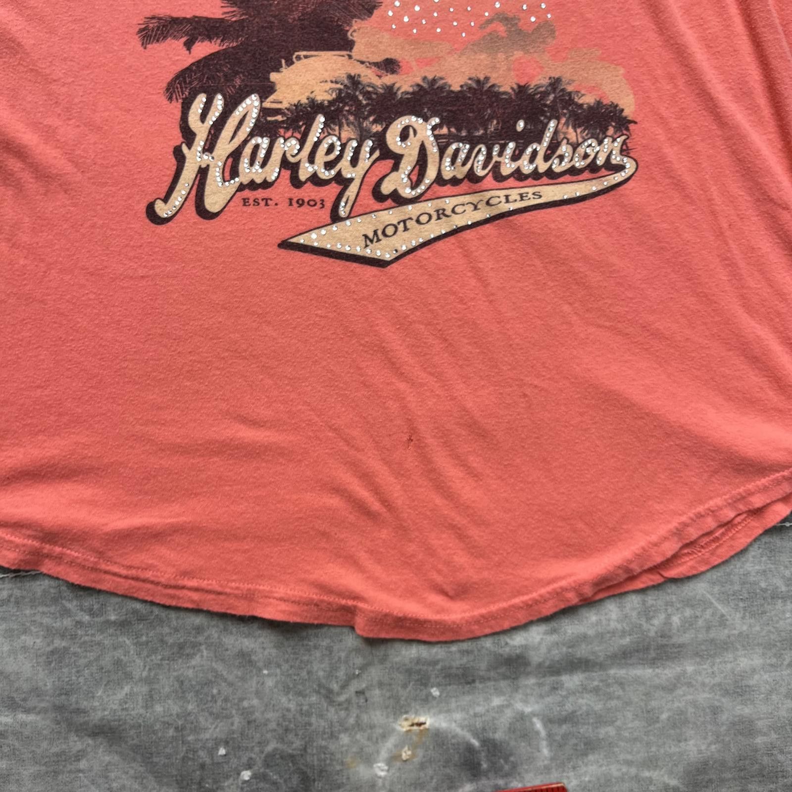 Harley Davidson × Vintage Vintage Y2K Bedazzled Harley Davidson Jamaica Shirt Size M / US 6-8 / IT 42-44 - 5 Thumbnail