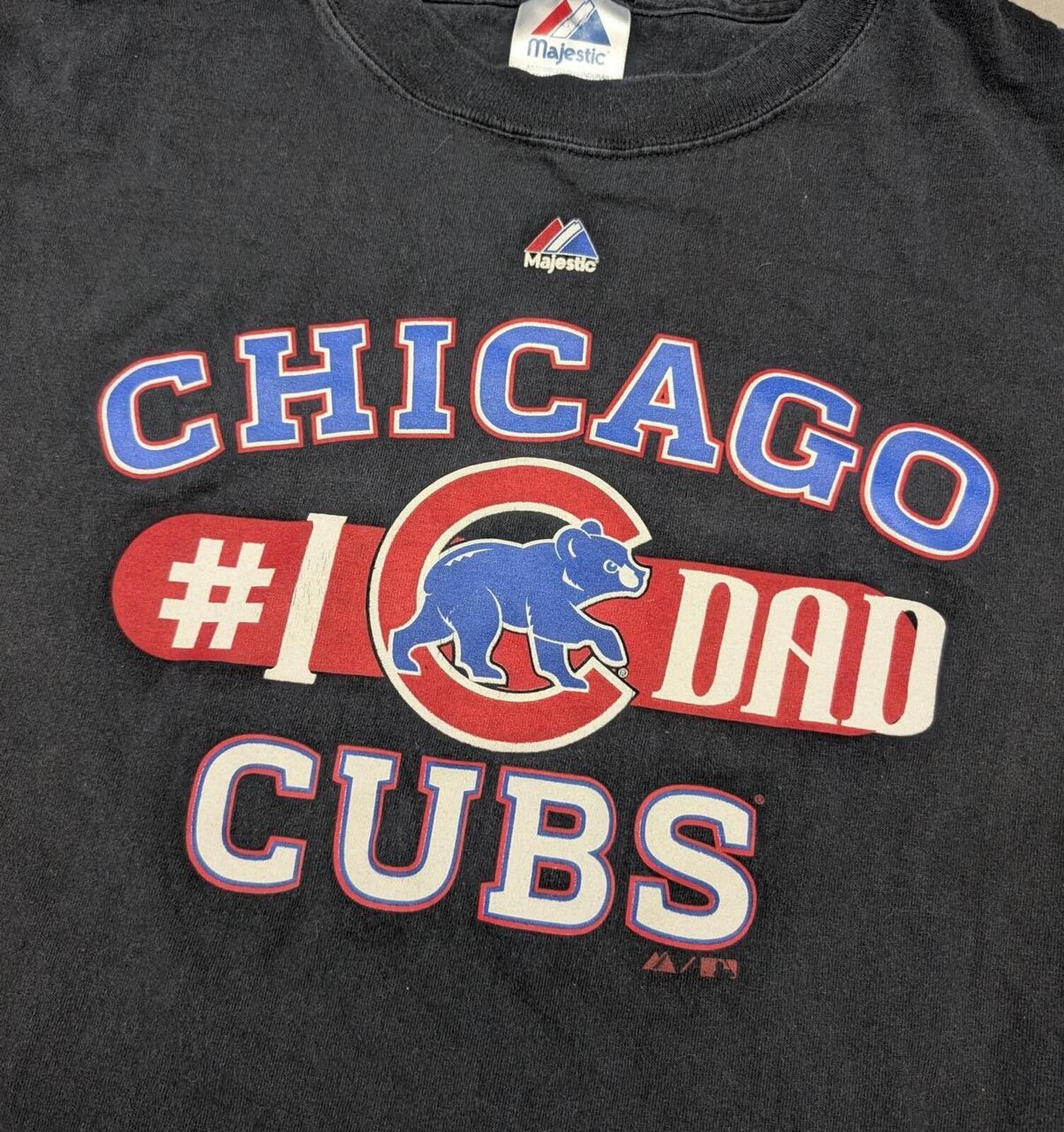 Majestic Vintage Y2K MLB Majestic Chicago Cubs #1 Dad T-shirt Size US M / EU 48-50 / 2 - 2 Thumbnail