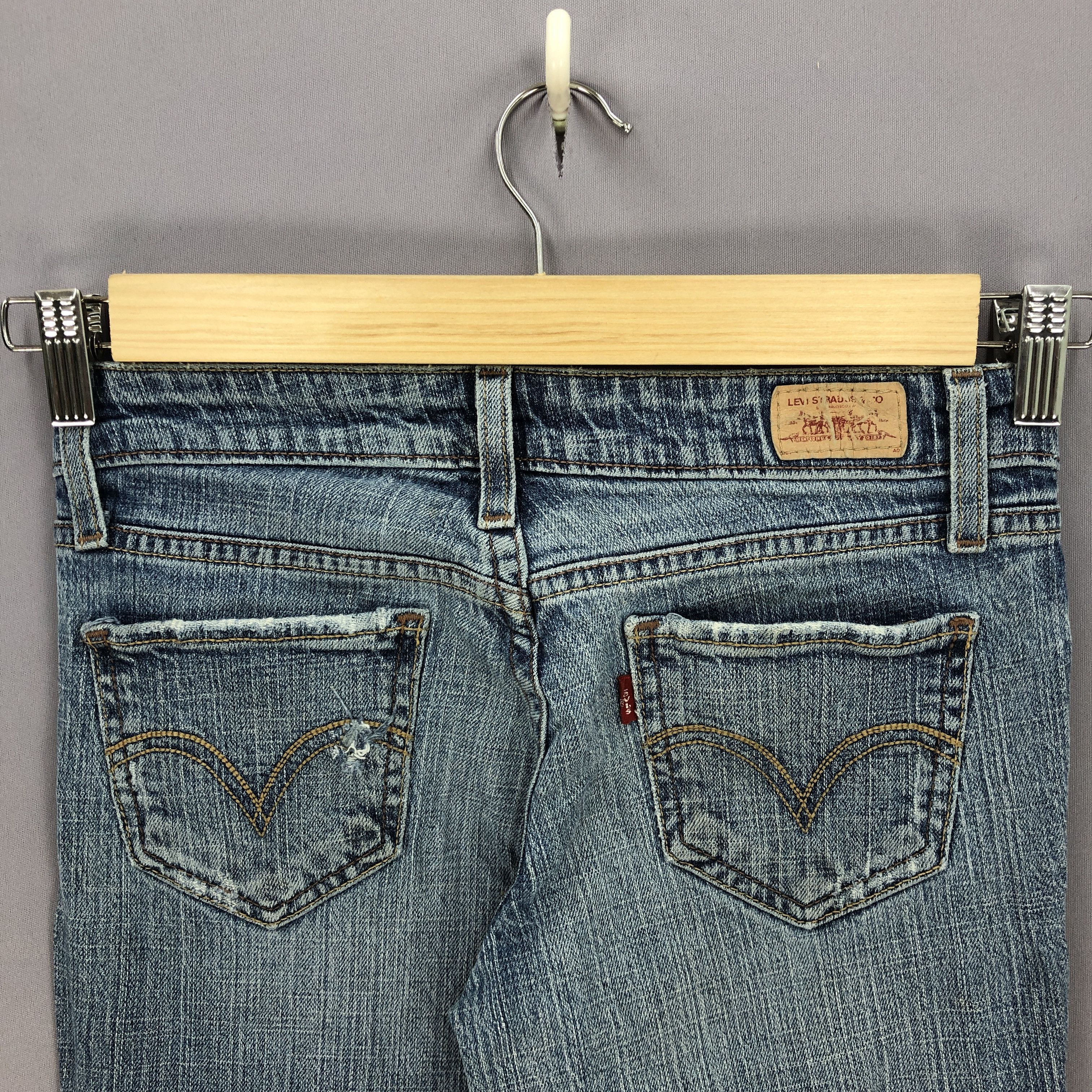 If Six Was Nine × Levi's × Vintage 90s Levis Bell Bottom Jeans Flare Wide Leg Boot Cut Denim Size 27" / US 4 / IT 40 - 6 Thumbnail