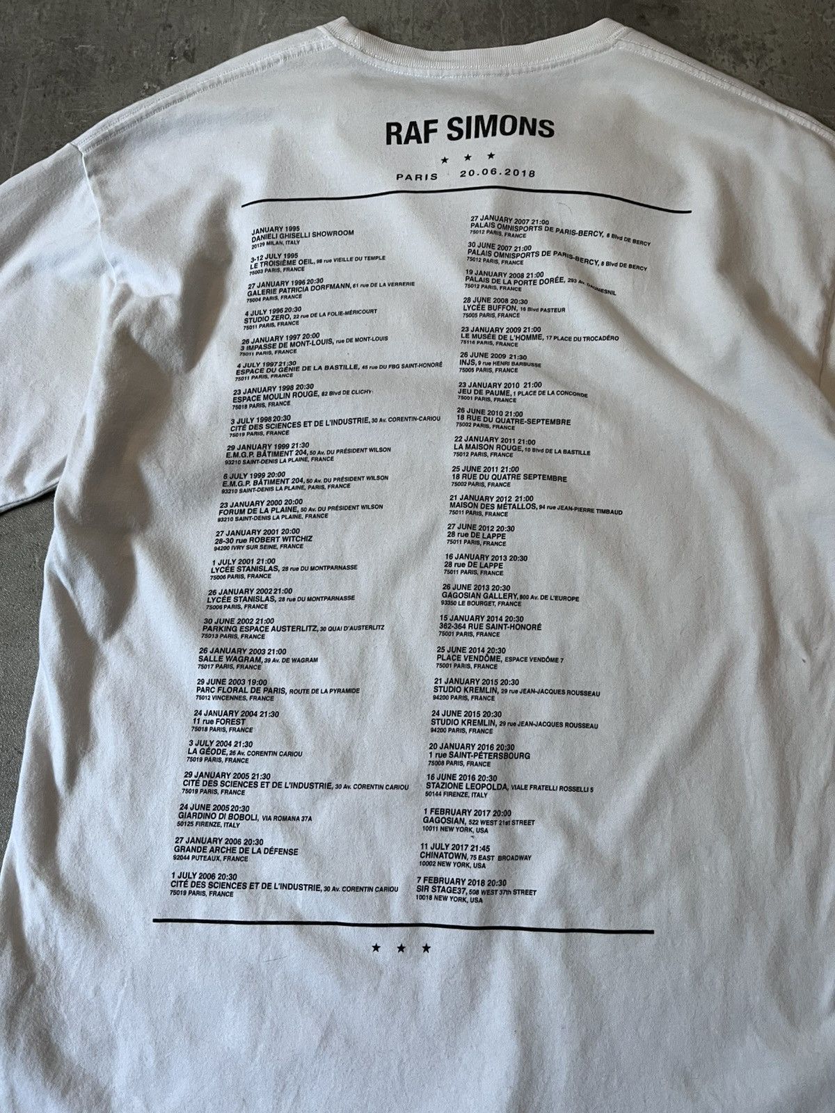 Raf Simons Raf Simons S/S 2019 Montreuil Paris T-shirt white Size US M / EU 48-50 / 2 - 4 Thumbnail