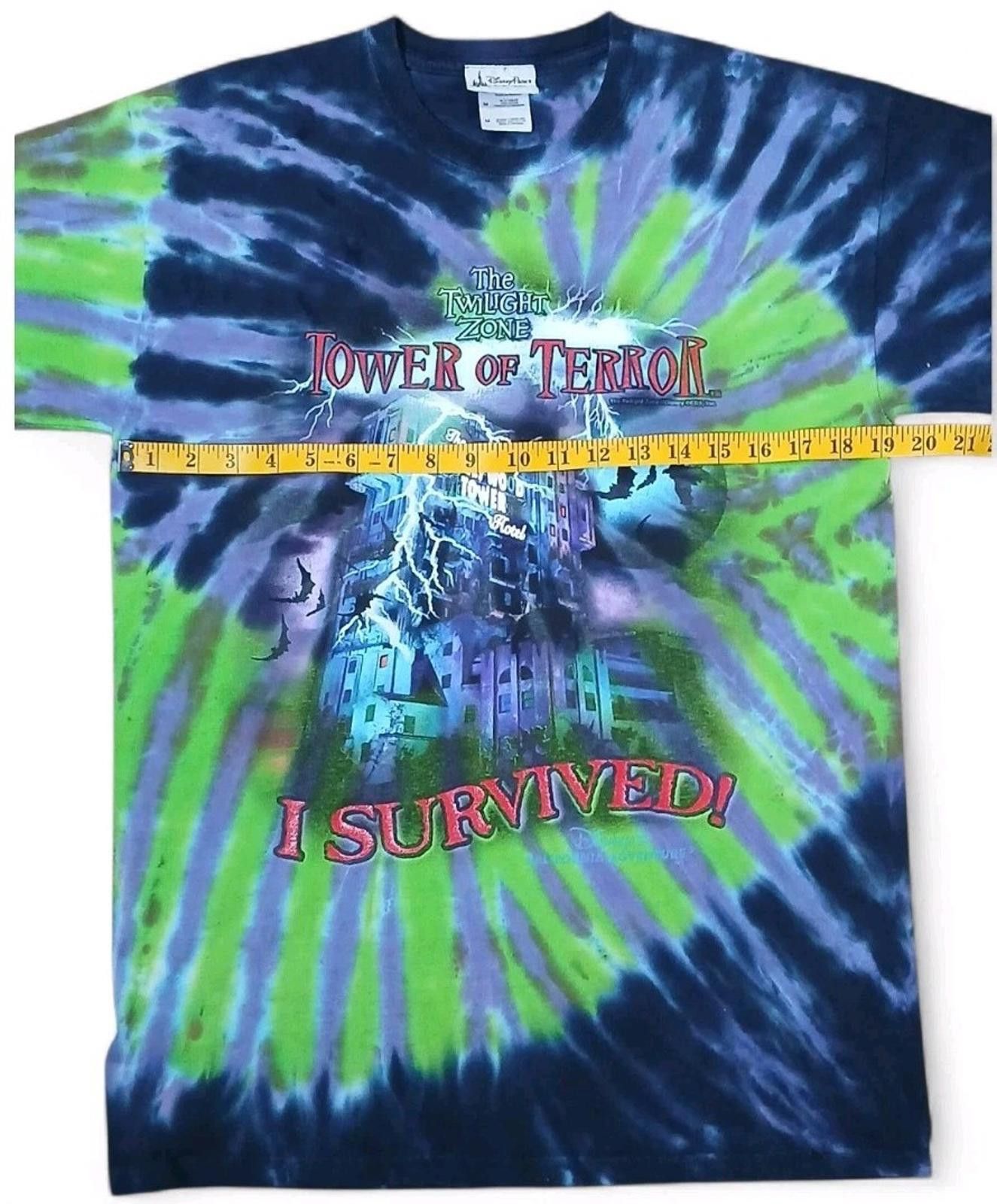Disney VTG Disney Twilight Zone Tower Terror Medium Tie Dye Shirt Size US M / EU 48-50 / 2 - 4 Thumbnail