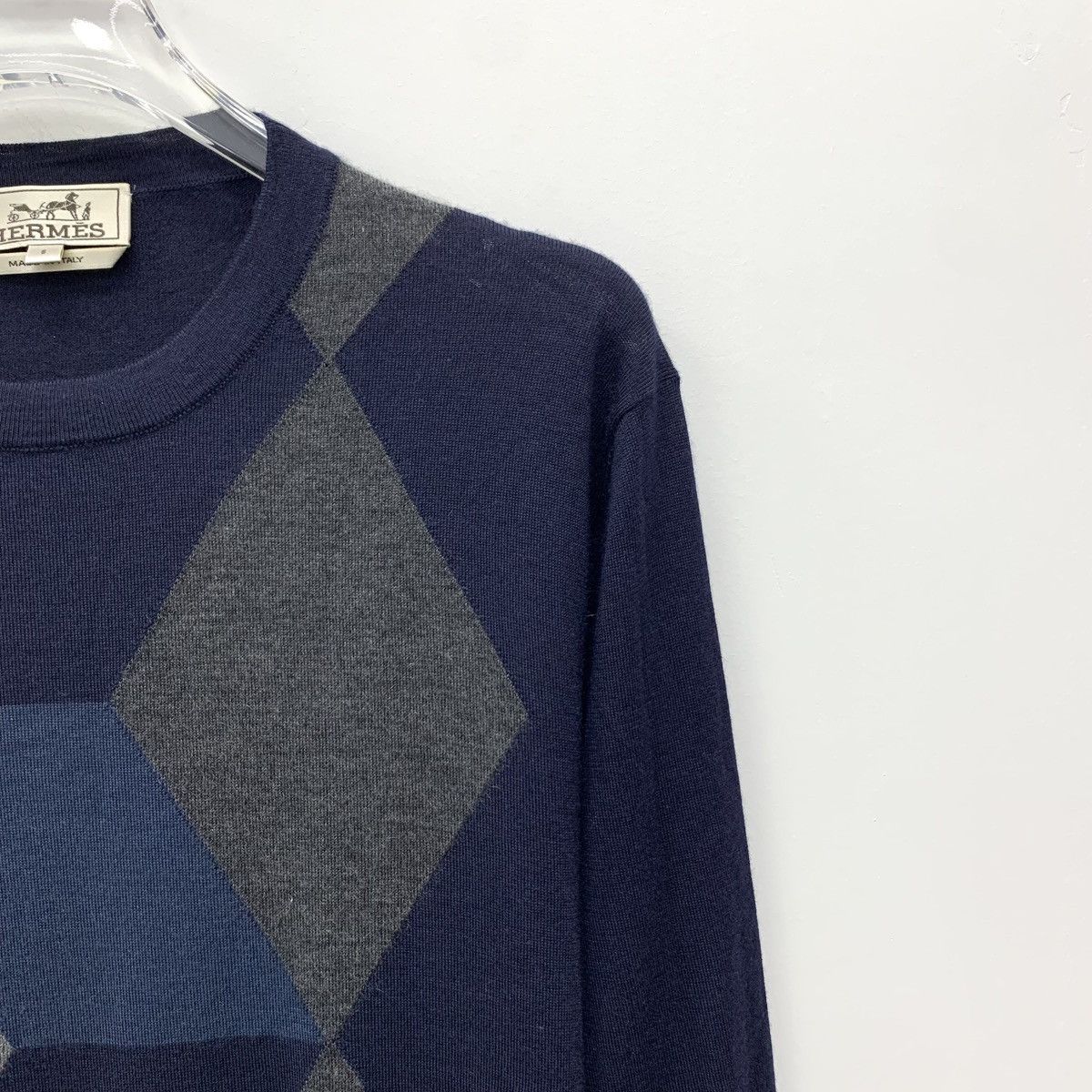 Hermes Hermes Rhombus Pattern Long Sleeve Knit Sweater K26WX Size US S / EU 44-46 / 1 - 3 Thumbnail
