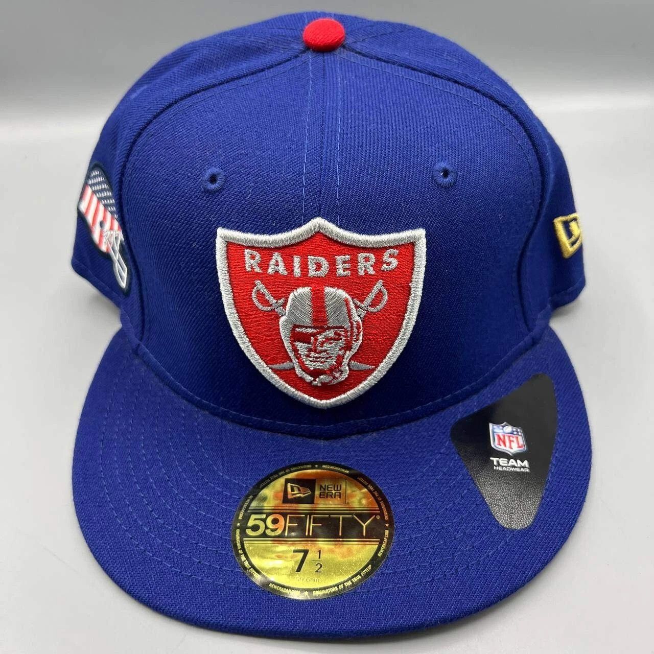New Era Las Vegas Raiders Hat Men 7 1/2 59Fifty New Era NFL Fitted Size ONE SIZE - 1 Thumbnail