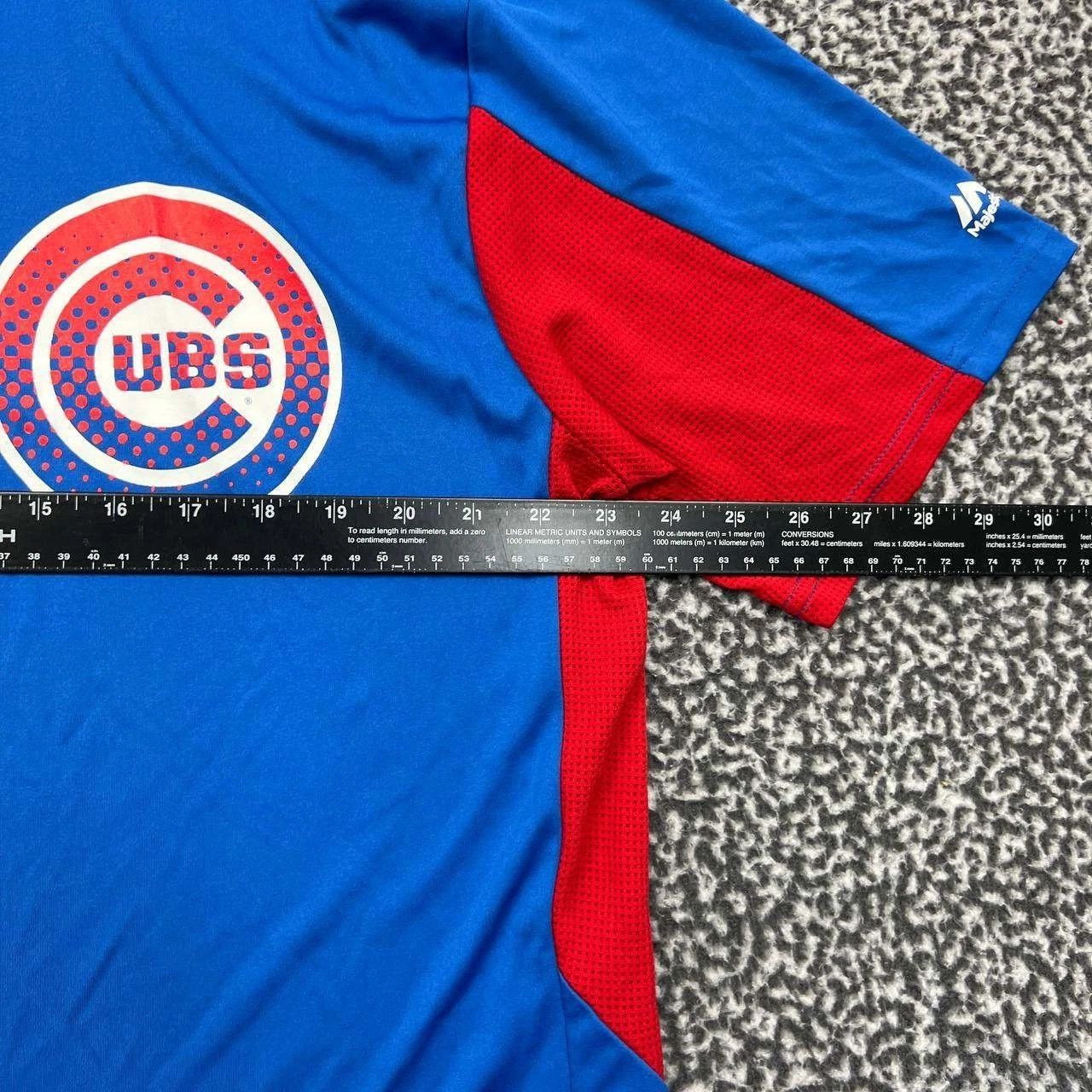 Majestic Chicago Cubs Shirt Men Blue Red Majestic Short Sleeve XL Size US XL / EU 56 / 4 - 6 Thumbnail