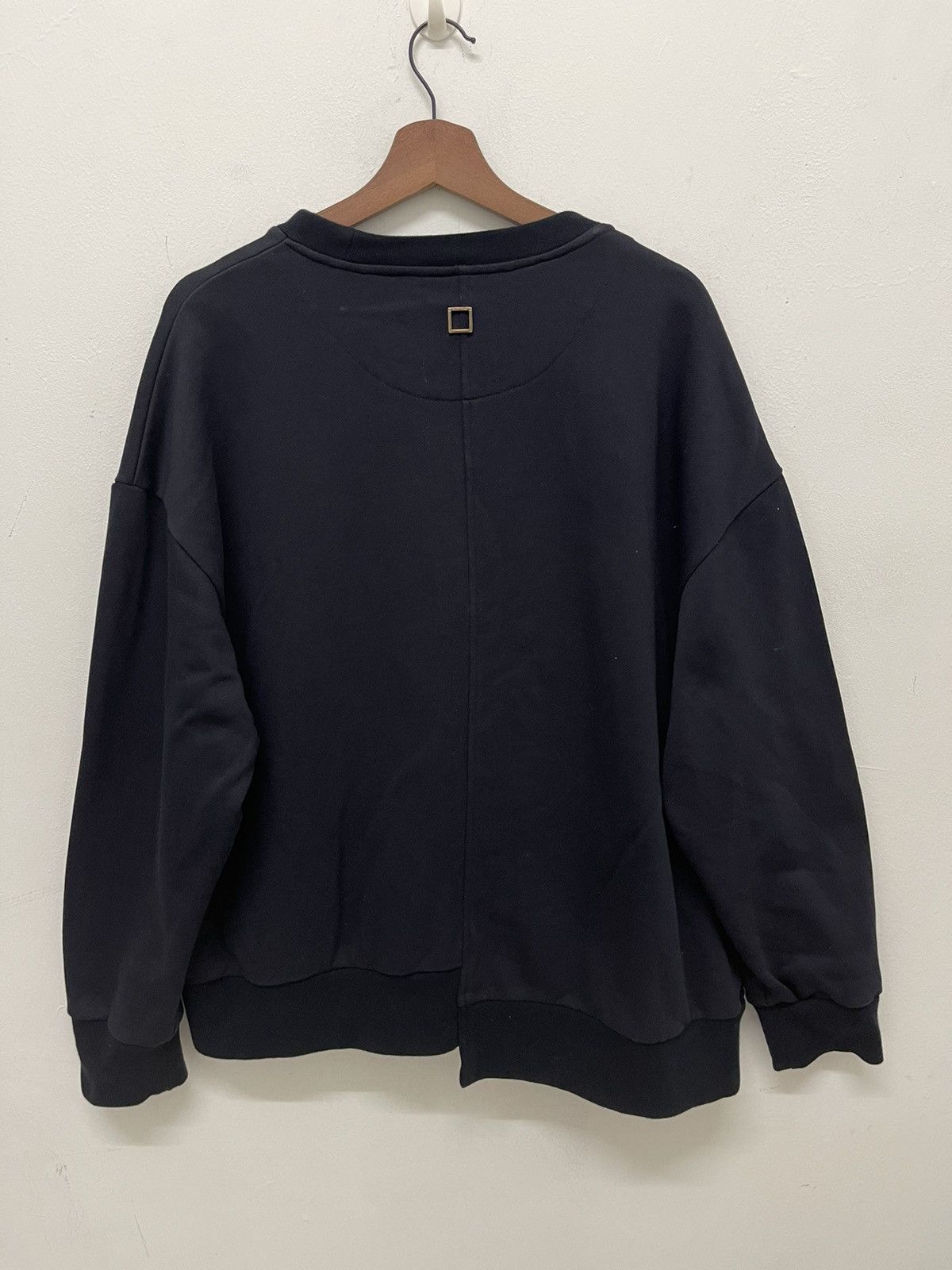 Designer HYPE WOOYOUNGMI ASYMMETRIC SWEATER BIG SPELLOUT Size US L / EU 52-54 / 3 - 4 Thumbnail