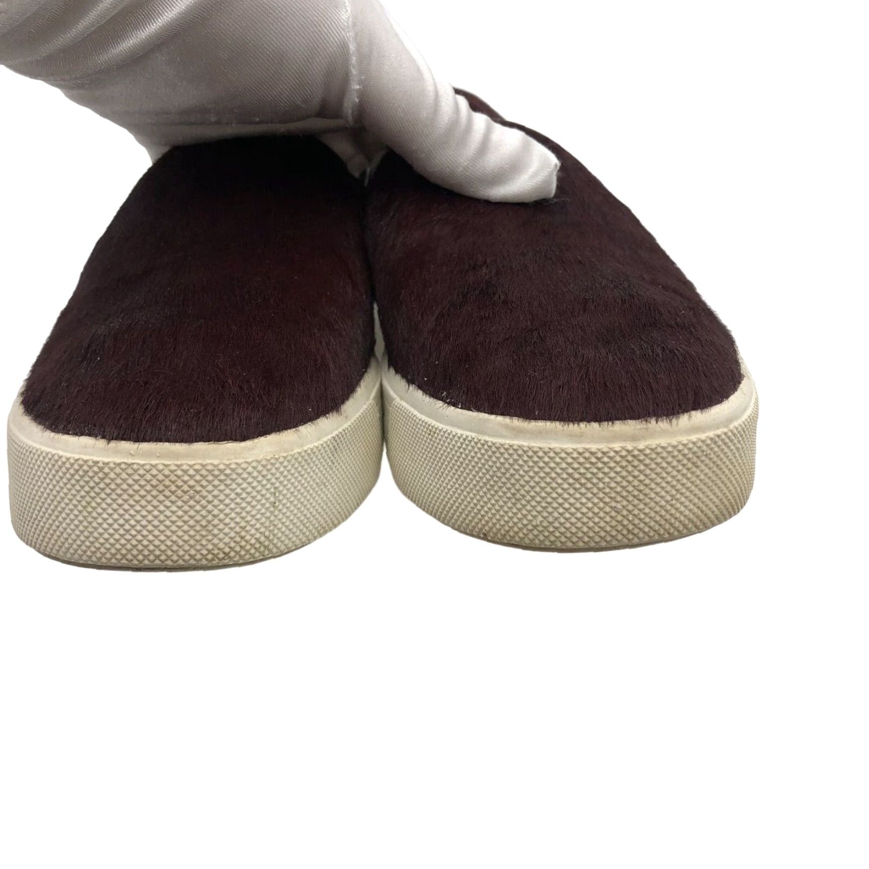 Vince Vince Calf Hair Loafer Sneakers Womens Size 8 Burgundy Red Leather Slip On M Size US 8 / IT 38 - 3 Thumbnail