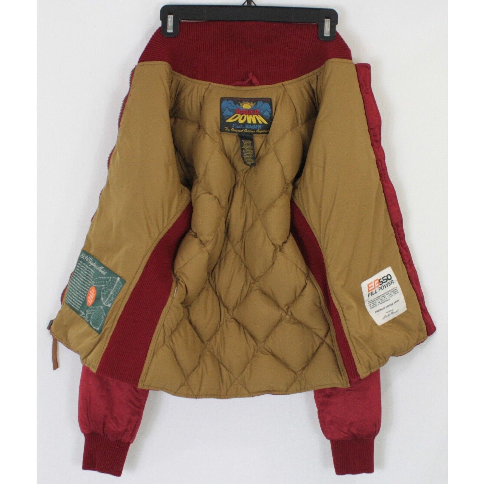Eddie Bauer × Vintage Vintage Eddie Bauer Down Puffer Jacket Petite S Red Quilted Size S / US 4 / IT 40 - 4 Thumbnail