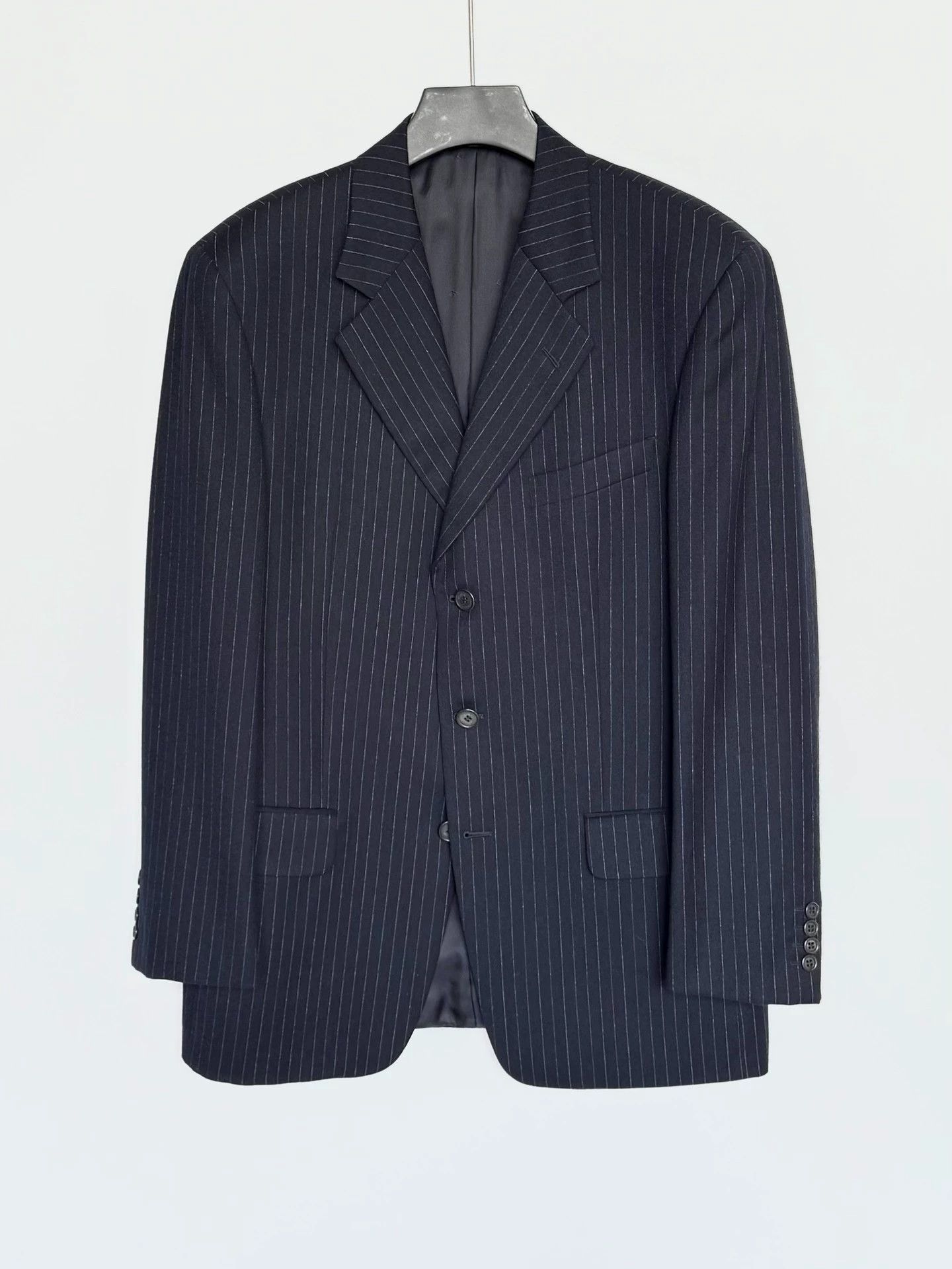 Valentino Valentino Navy Striped Wool Blazer 50 Size 50R - 1 Thumbnail