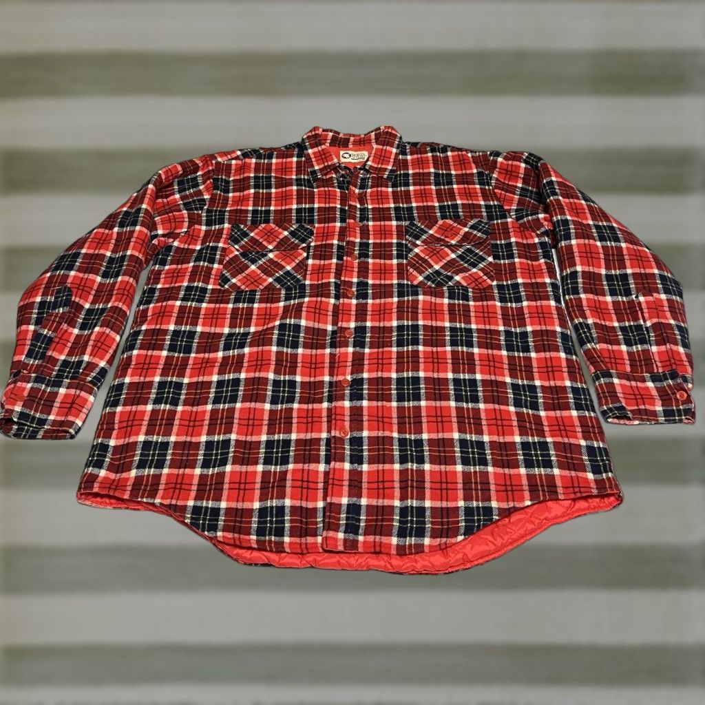 Vintage VINTAGE Sports Afield Quilted Flannel Plaid Shirt Jacket Men's XXL Red Lined Size US XXL / EU 58 / 5 - 1 Thumbnail