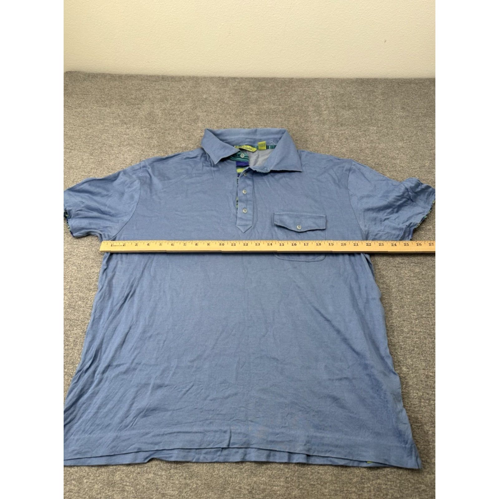 Robert Graham Robert Graham Classic Fit Polo Shirt Men’s XL Blue Short Sleeve Button Collared Casual Designer Shirt Size US XL / EU 56 / 4 - 6 Thumbnail